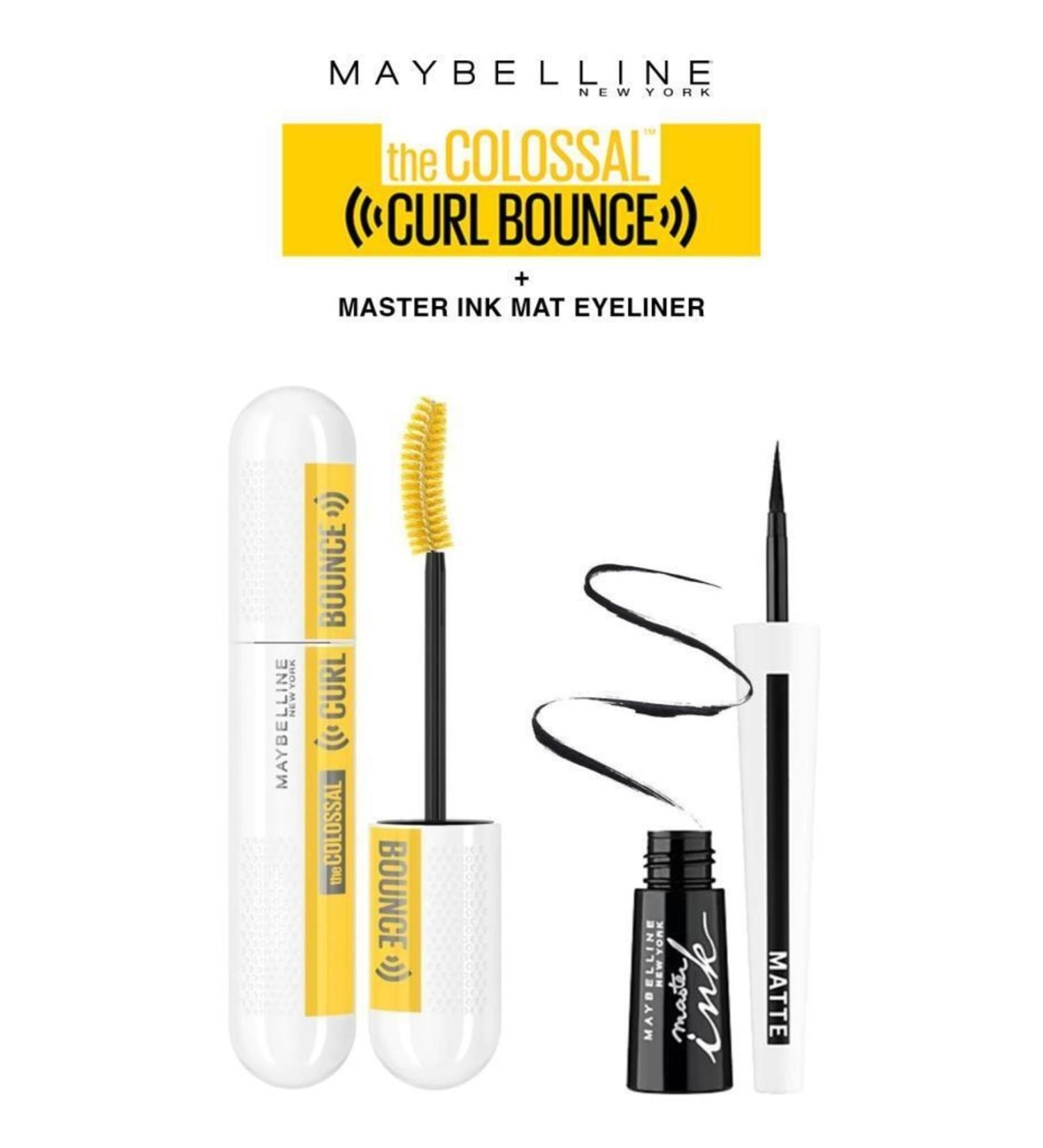 Maybelline New York Maybelline Curl Colossal Voluminous Lashes Flawless Lines Eyeliner Eye Makeup Set - Buy Online on GoSupps.com