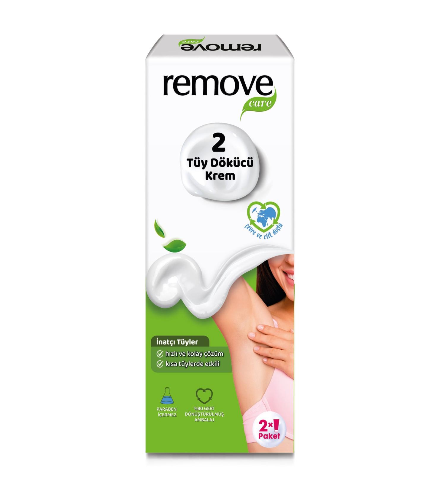Remove Care Hair Removal Cream Stubborn Hair 2 X 100 Ml