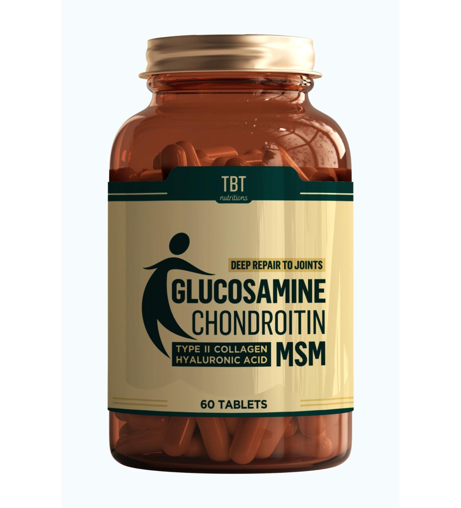 TBT Glucosamine + Chondroitin + MSM Containing Supplementary Food | 60 Tablets |