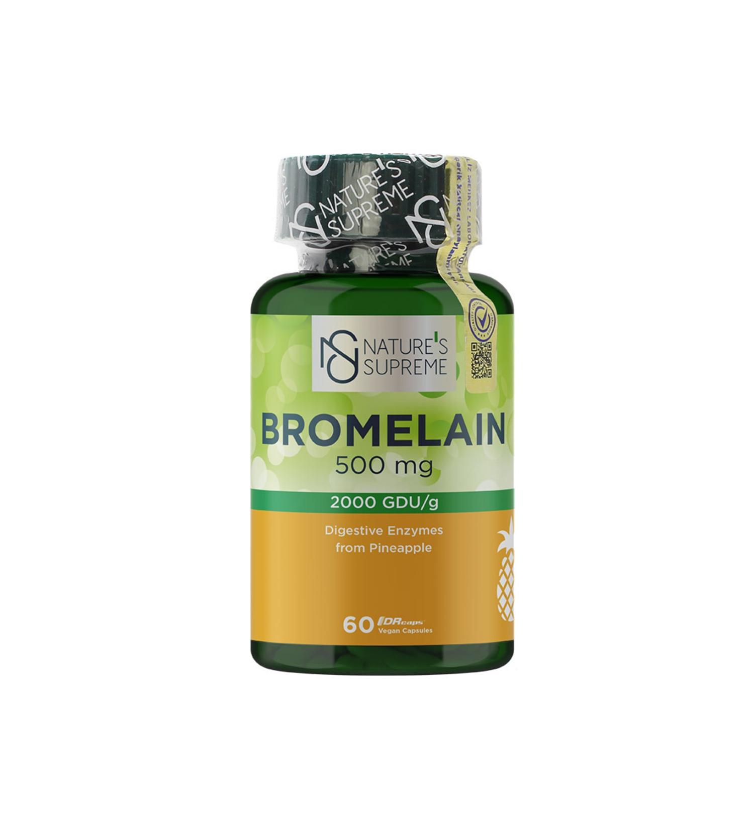 Natures Supreme Bromelain 60 Capsules - Buy Online on GoSupps.com