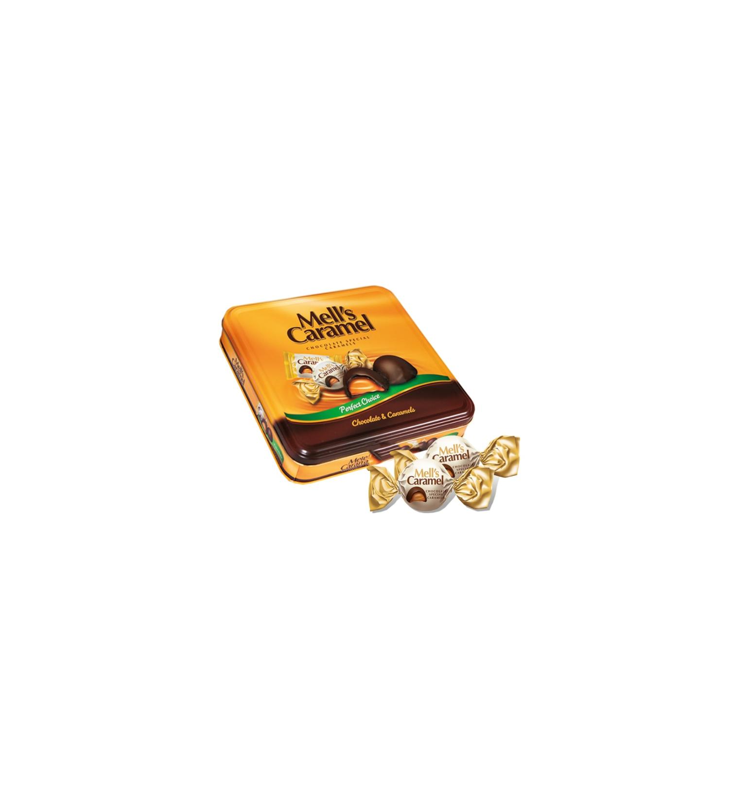 Mell's Caramel Double Twist 500 G Square Tin