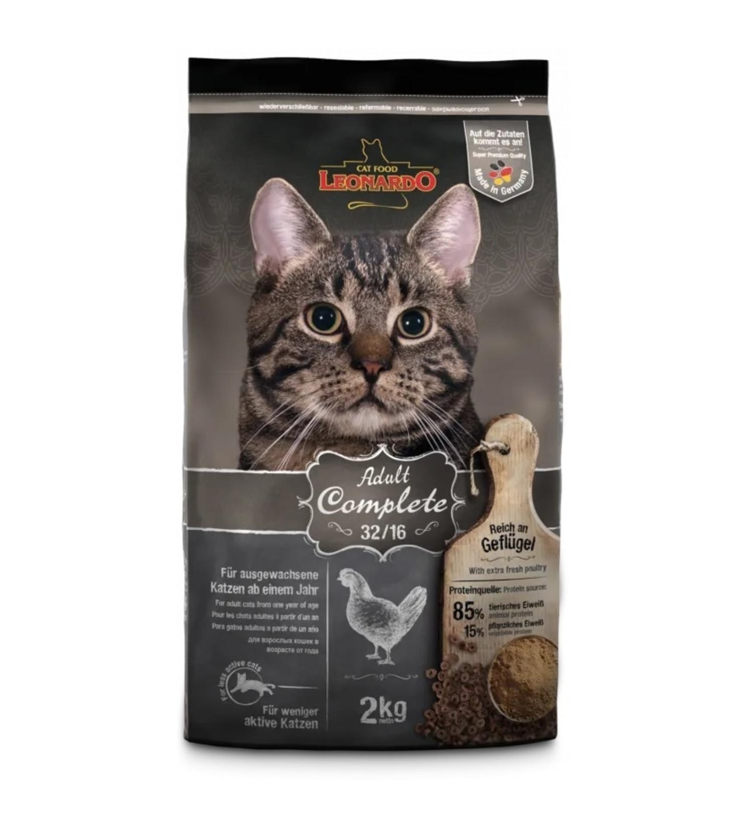 LEONARDO Adult Complete 32/16 2 Kg 32/16 Cat Dry Food for Adult Cats - Buy Online on GoSupps.com