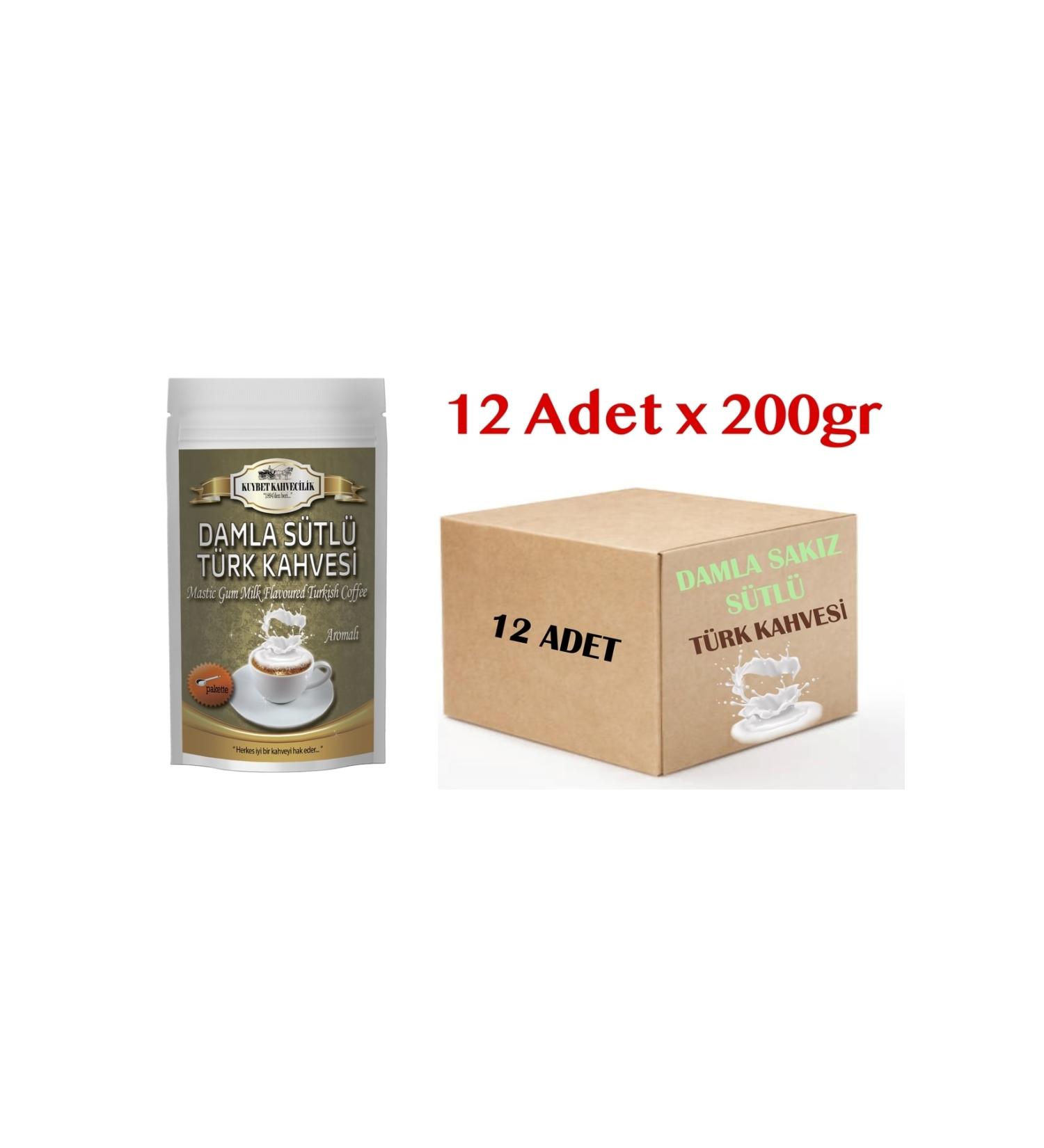 KUYBET 12x200 gr Mastic Milk Turkish Coffee