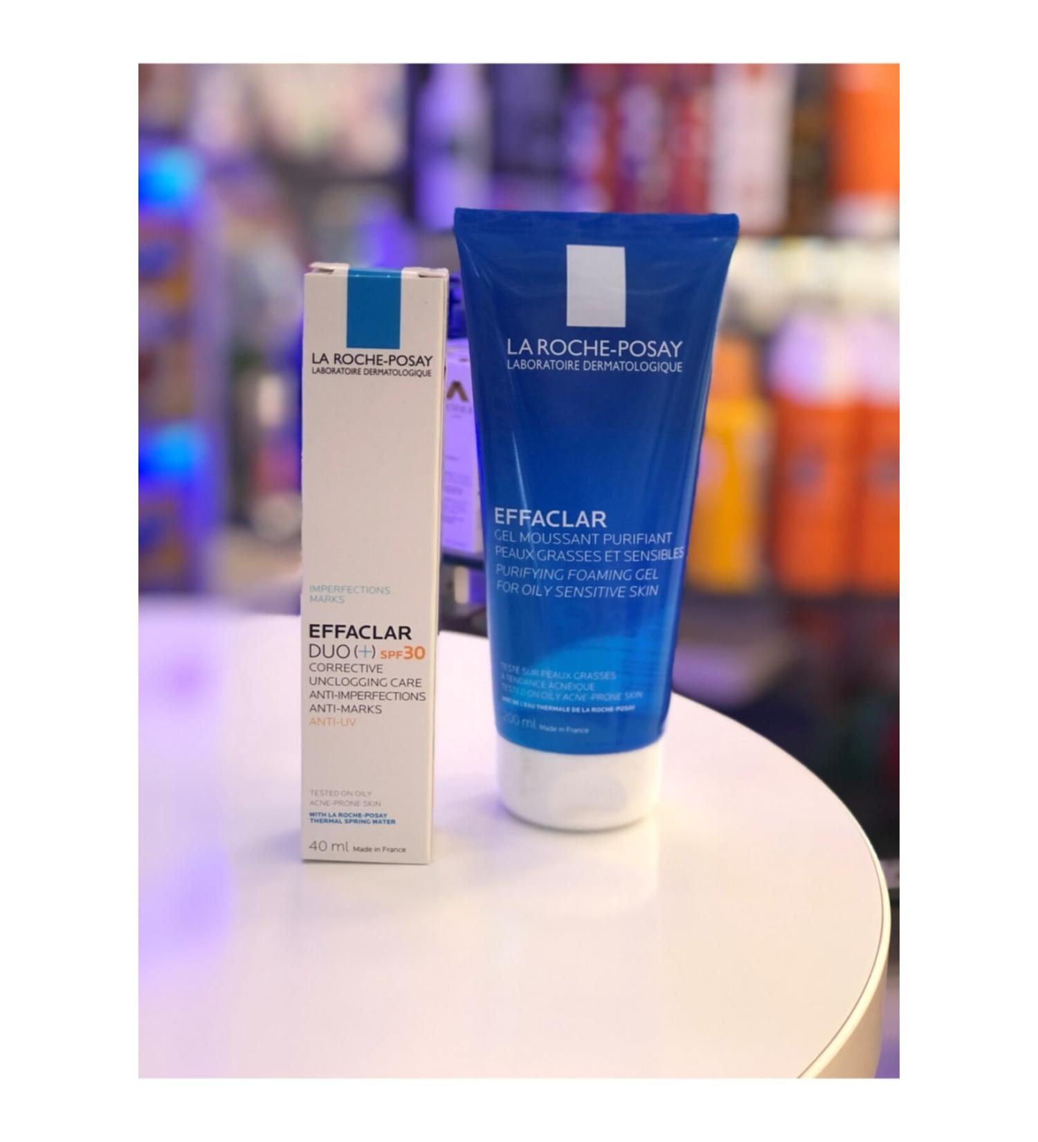 La Roche Posay Effaclar 200 ml Cleansing Gel and Effaclar Duo (+) Spf30 Cream 40ml