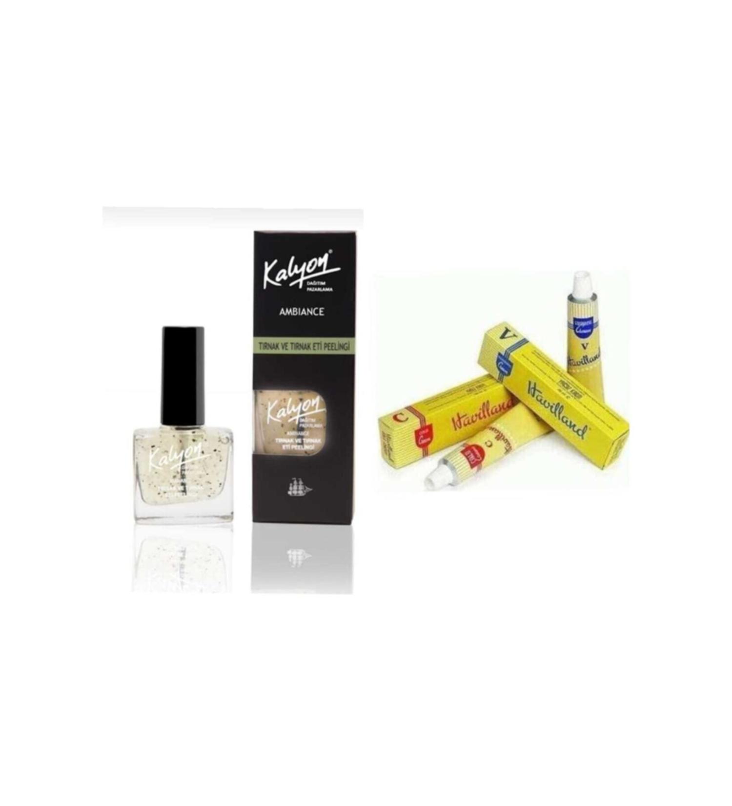 Kalyon Nail and Cuticle Peeling 11ml Havilland Oil-Free Cream 40 ml Set