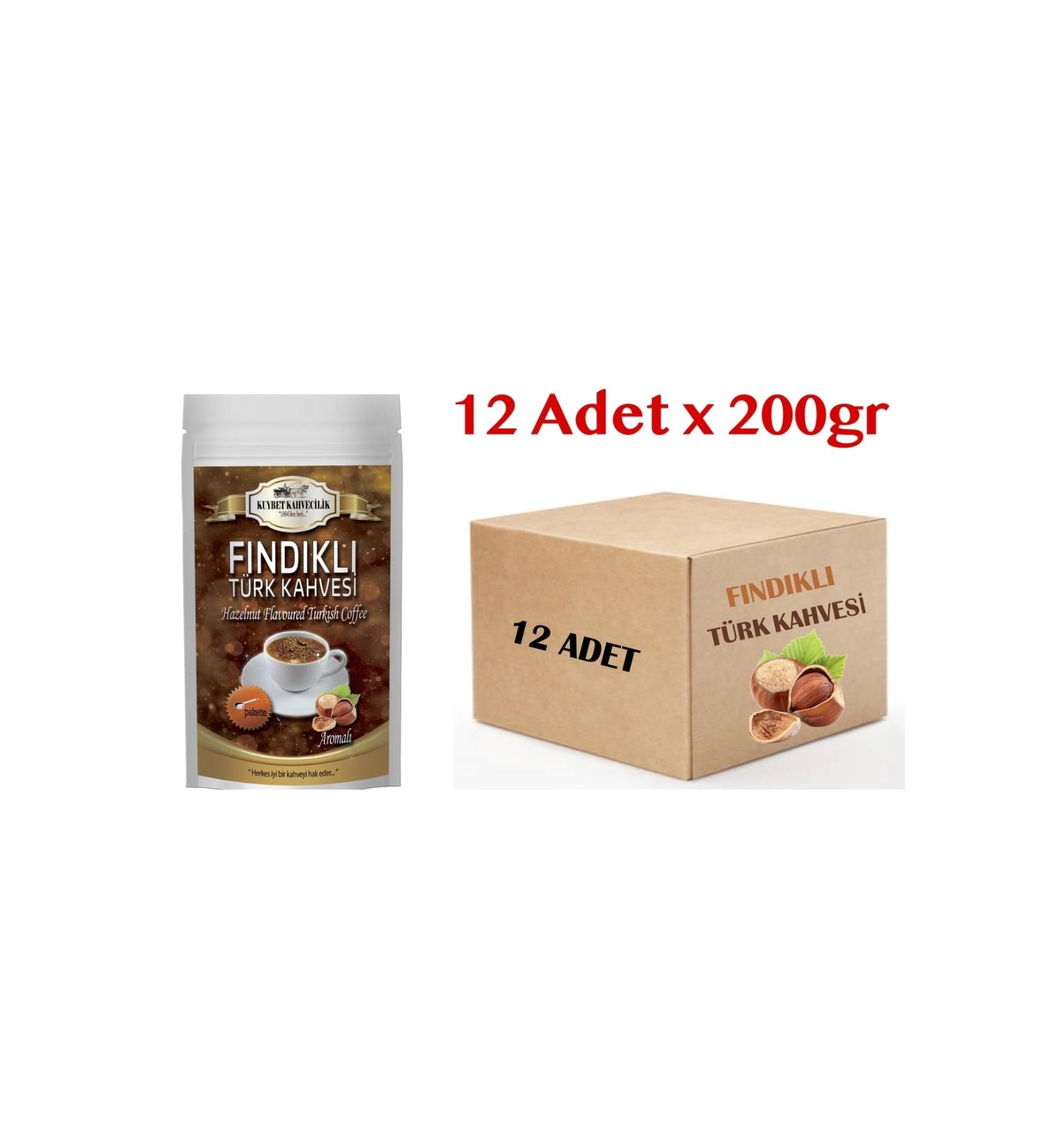 KUYBET 12x200 Gr Hazelnut Turkish Coffee