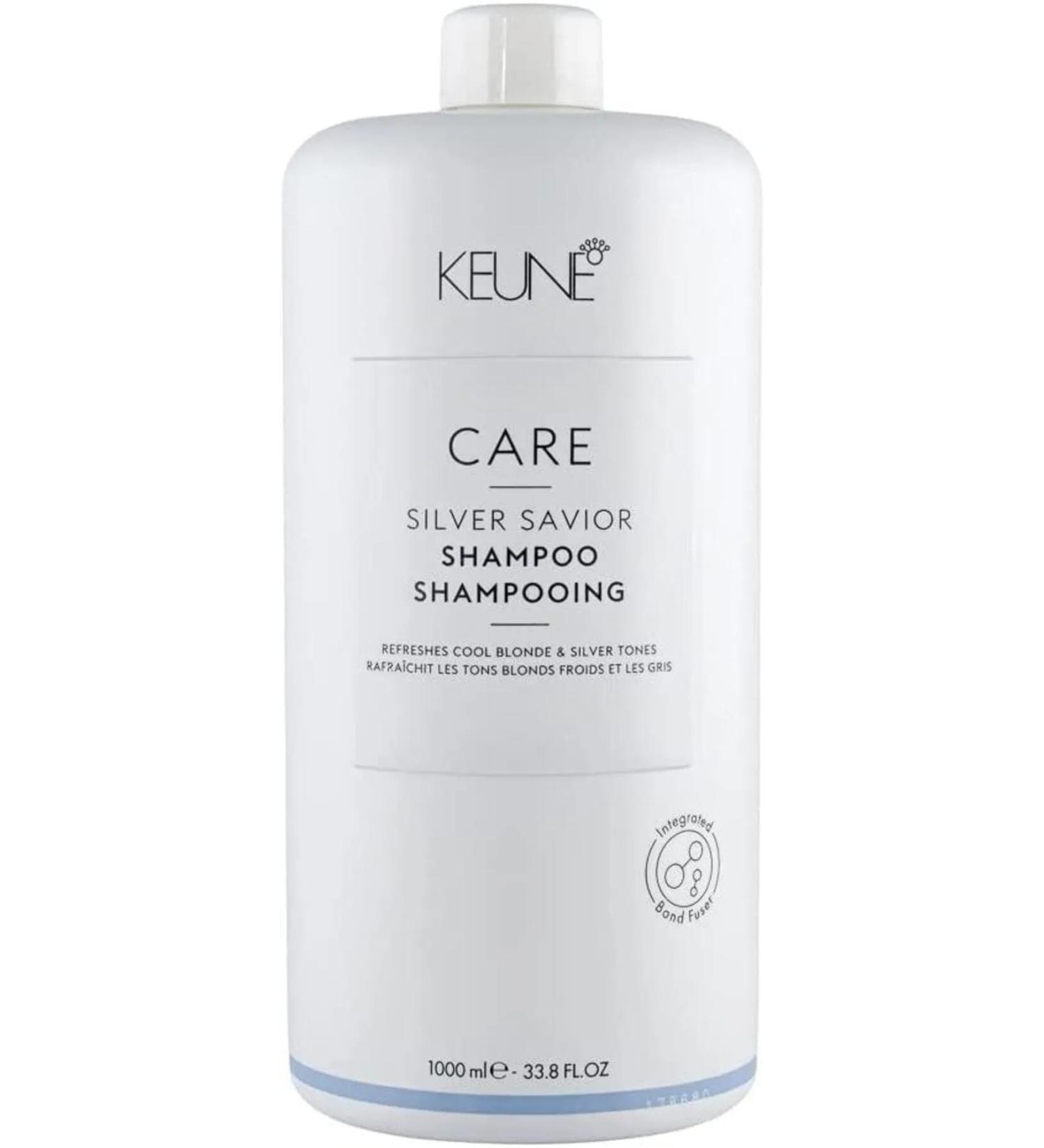 Keune Care Silver Savior Shampoo Purple Shampoo for Gray White Platinum Hair 1000ml