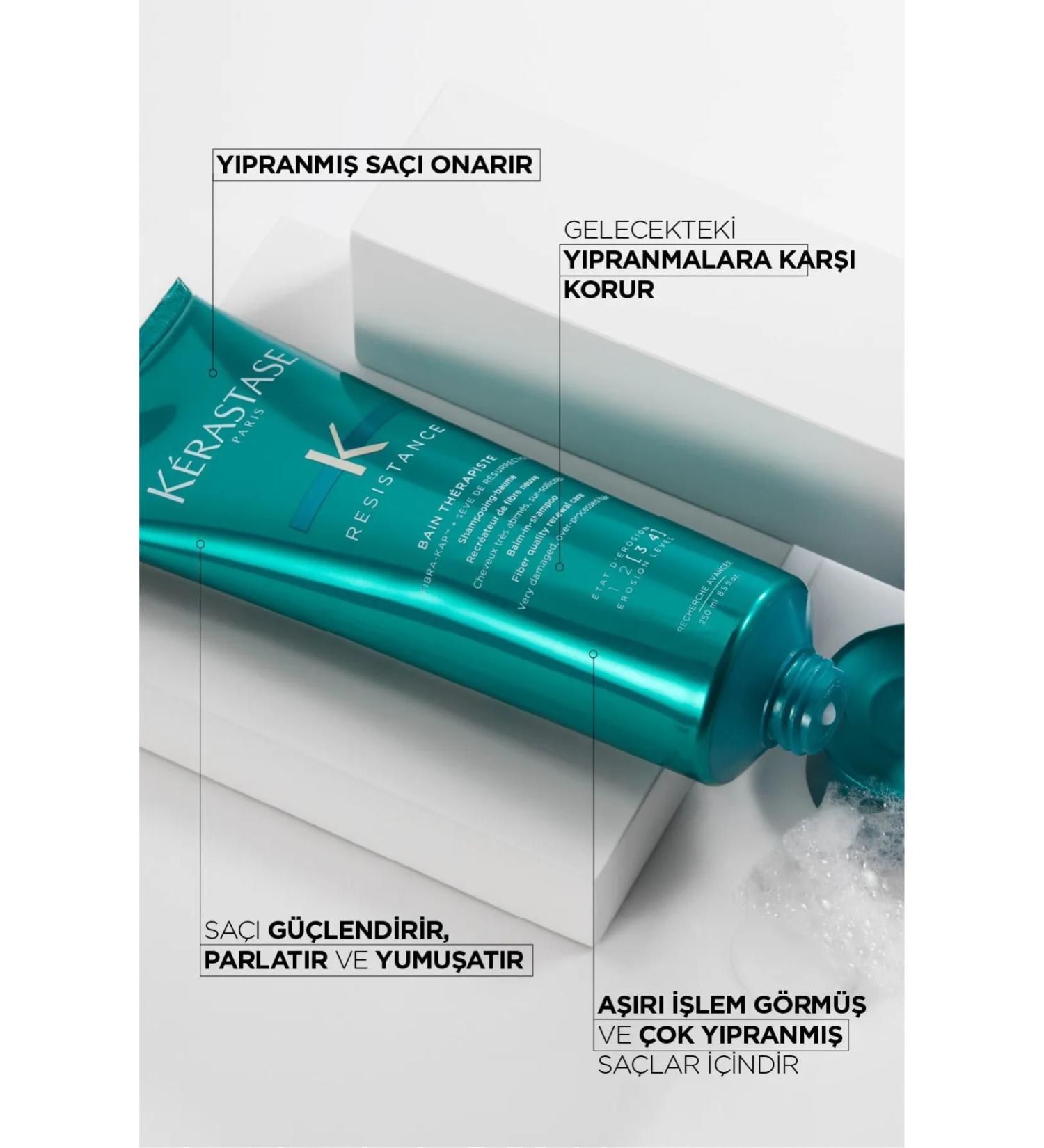 Kerastase Resistance Therapist Bain Th rapiste For Very Damaged and Over-Processed Hair 250 Ml