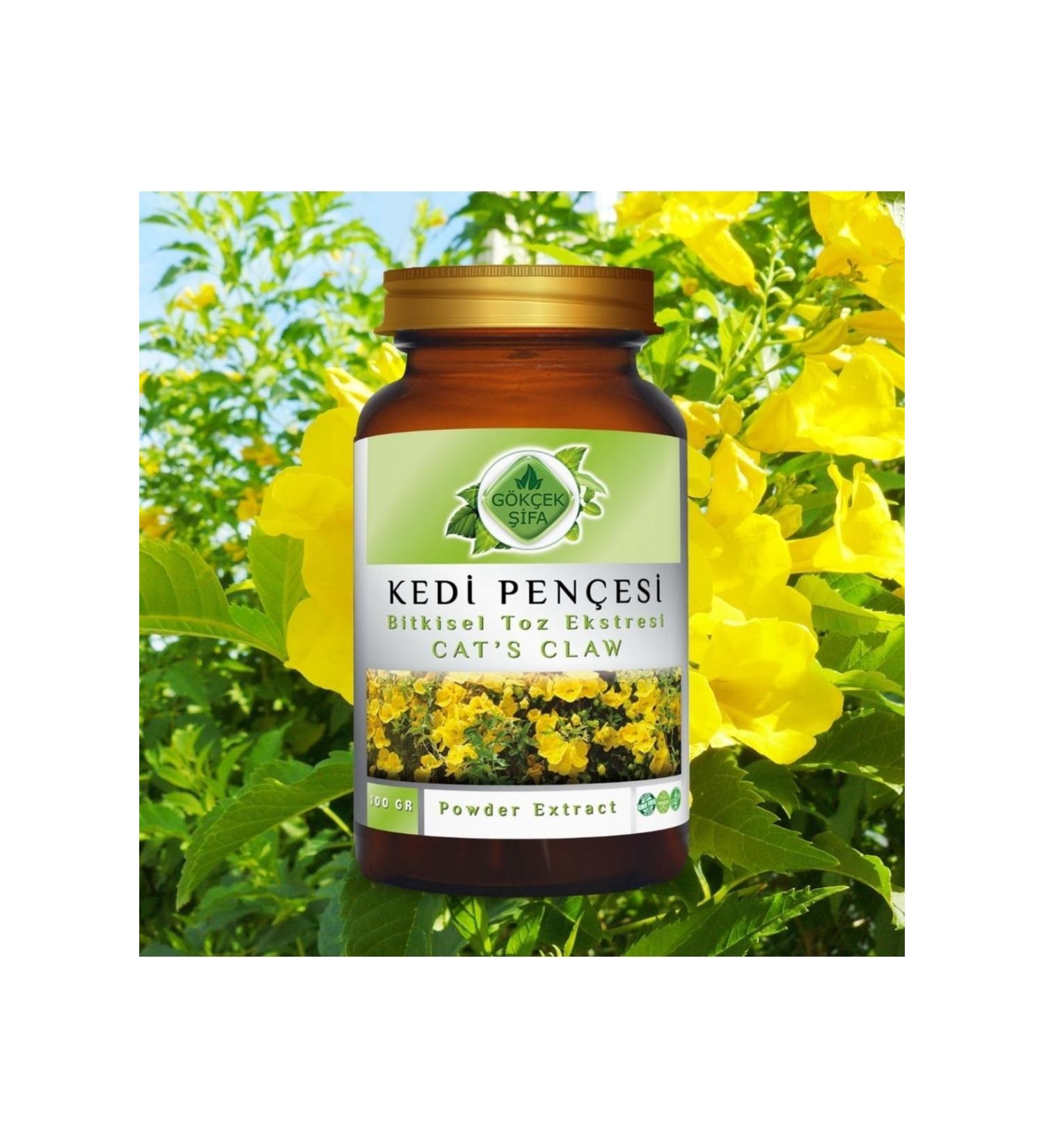 Gokcek Healing Cat's Claw Powder Extract 100 Gr. Glass Jar - Buy Online on GoSupps.com