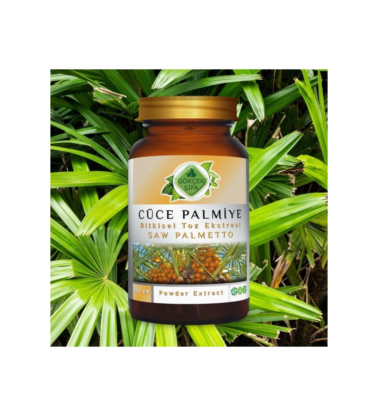 Gokcek Healing Dwarf Palm Powder Extract 100 gr. Glass Jar - Buy Online on GoSupps.com