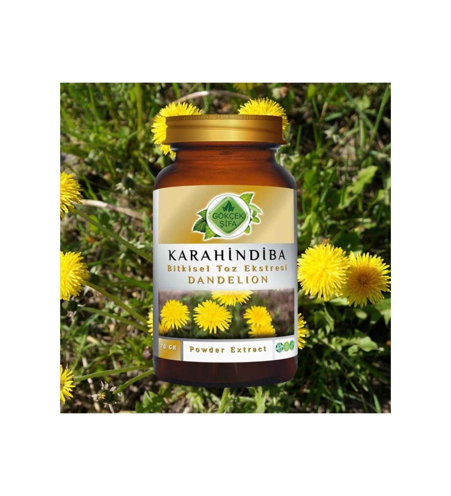 Gokcek Healing Dandelion Powder Extract 70 Gr. Glass Jar - Buy Online on GoSupps.com