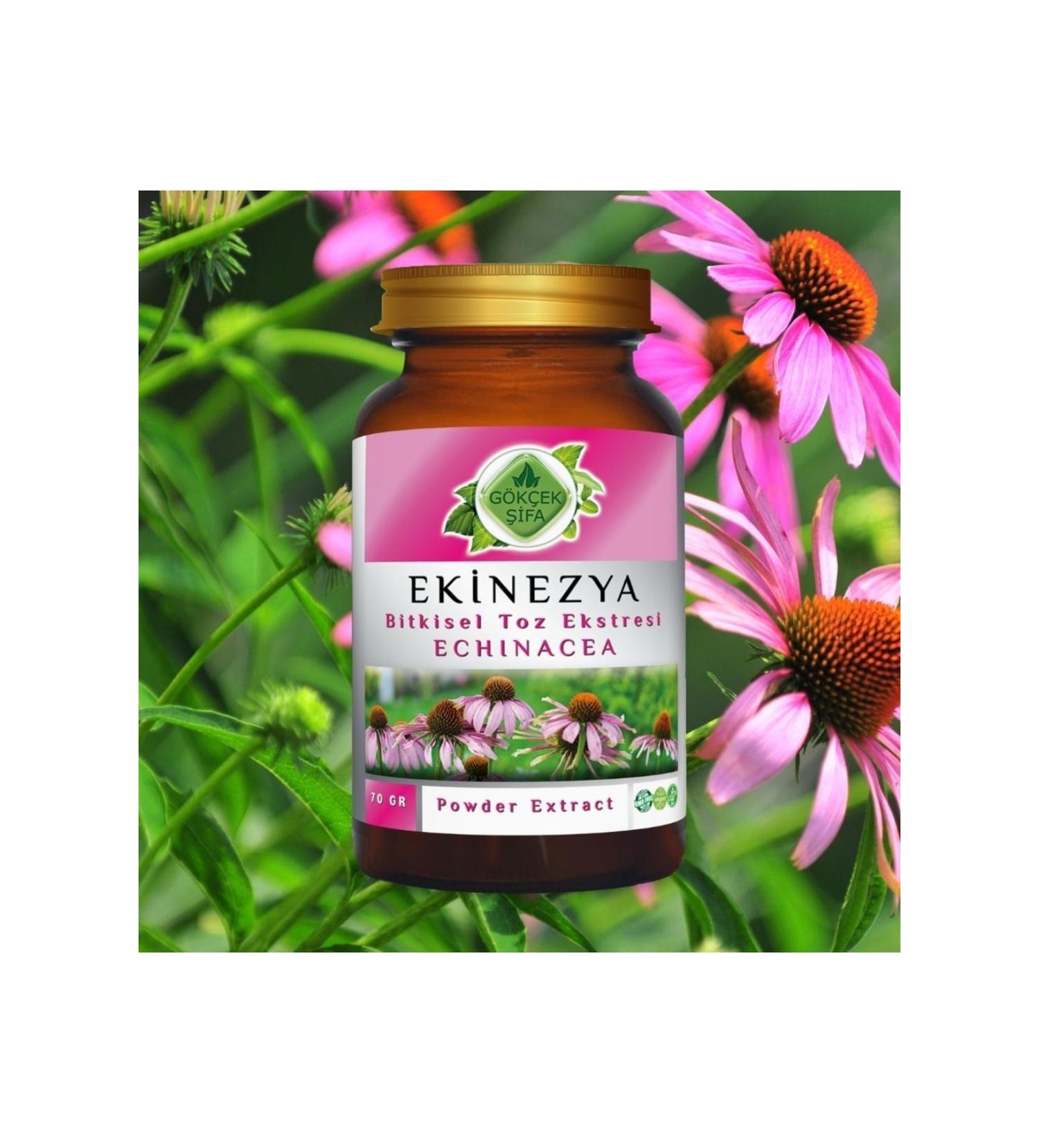 Gokcek Healing Echinacea Powder Extract 70 Gr. Glass Jar