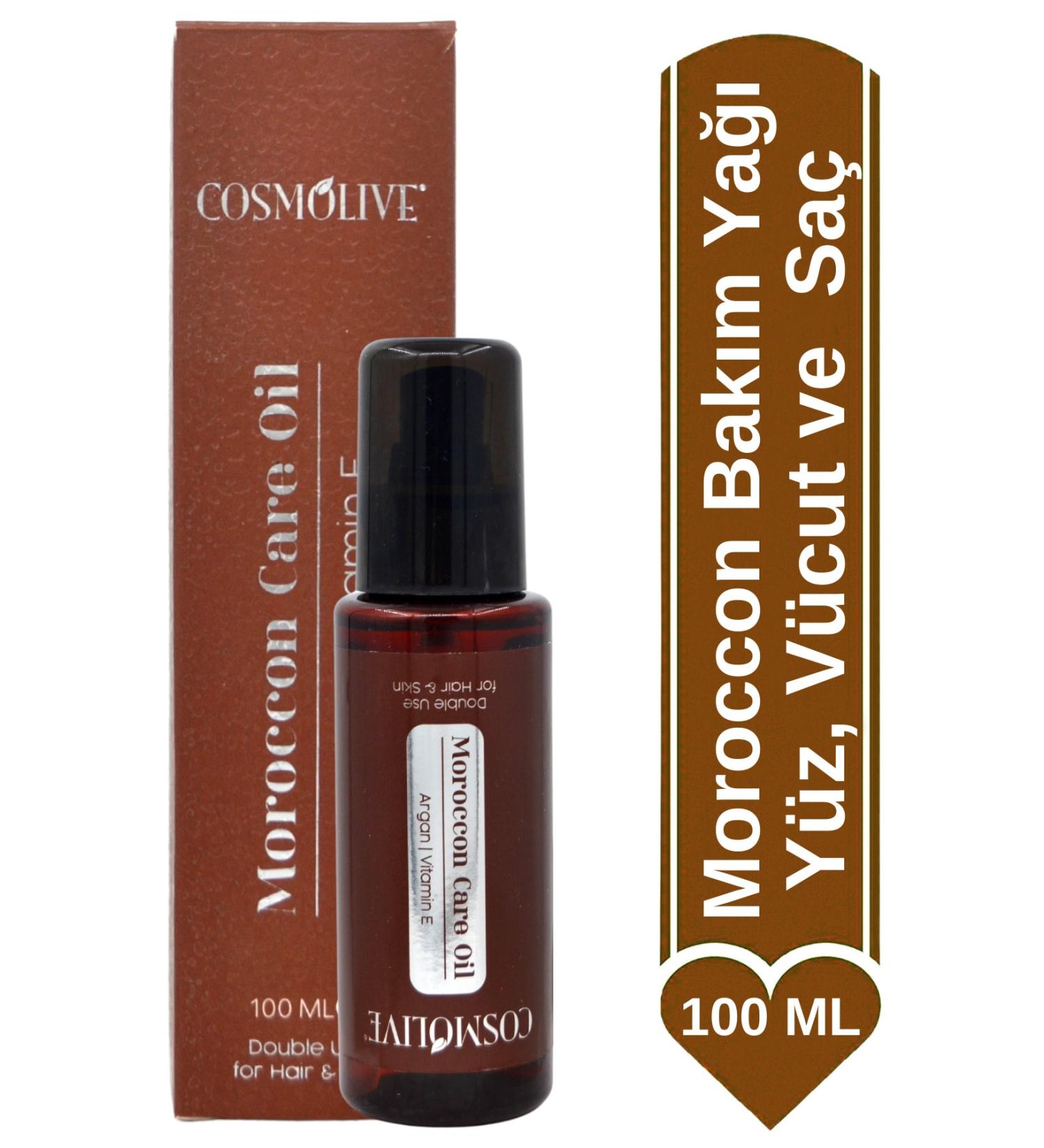 Cosmolive Moroccon Care Oil Argan and Vitamin E Face Skin and Hair Repair Moisturizer - Buy Online on GoSupps.com
