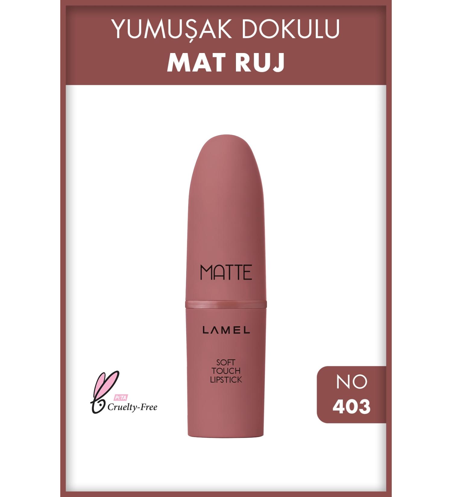 Lamel Cosmetics Lamel Matte Soft Touch Lipstick Permanent Matte Lipstick No 403 3.8g - Buy Online on GoSupps.com