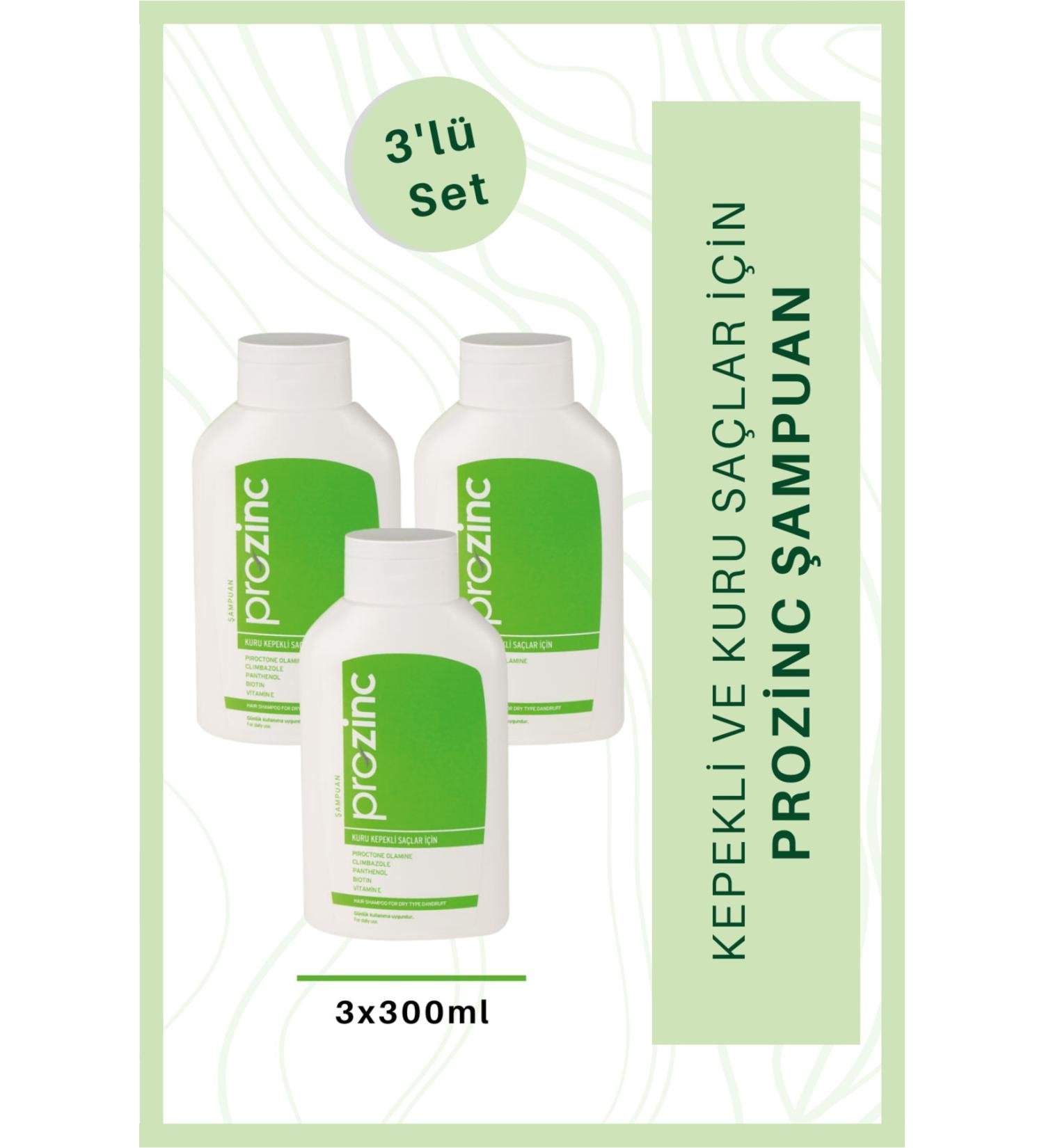 Prozinc Dandruff Shampoo For Dry Hair 3x300 Ml. - Buy Online on GoSupps.com