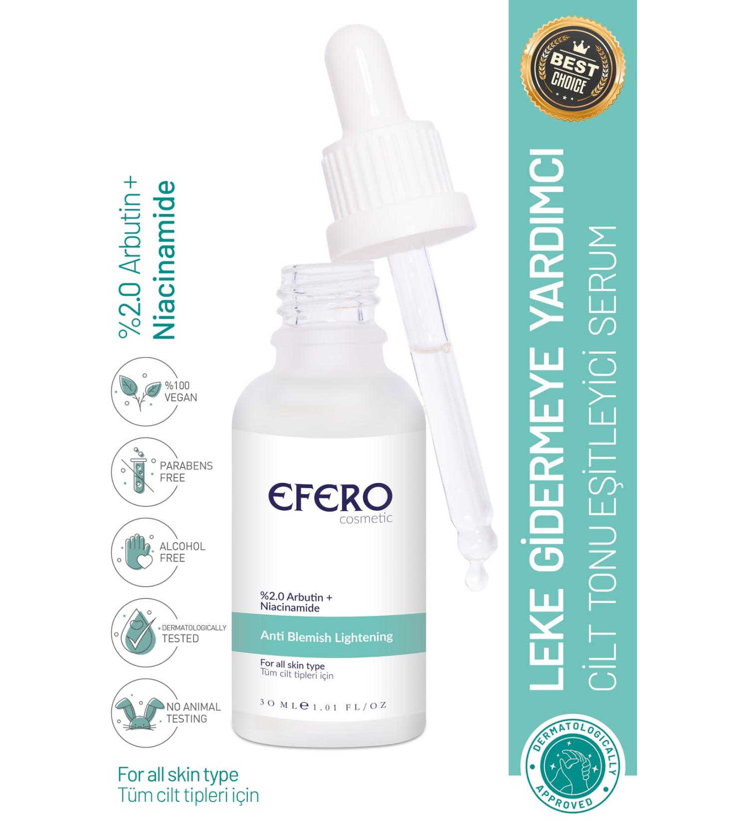 efero Anti-Spot Skin Tone Equalizing Skin Care Serum (arbutin 2% + Niacinamide) - Buy Online on GoSupps.com