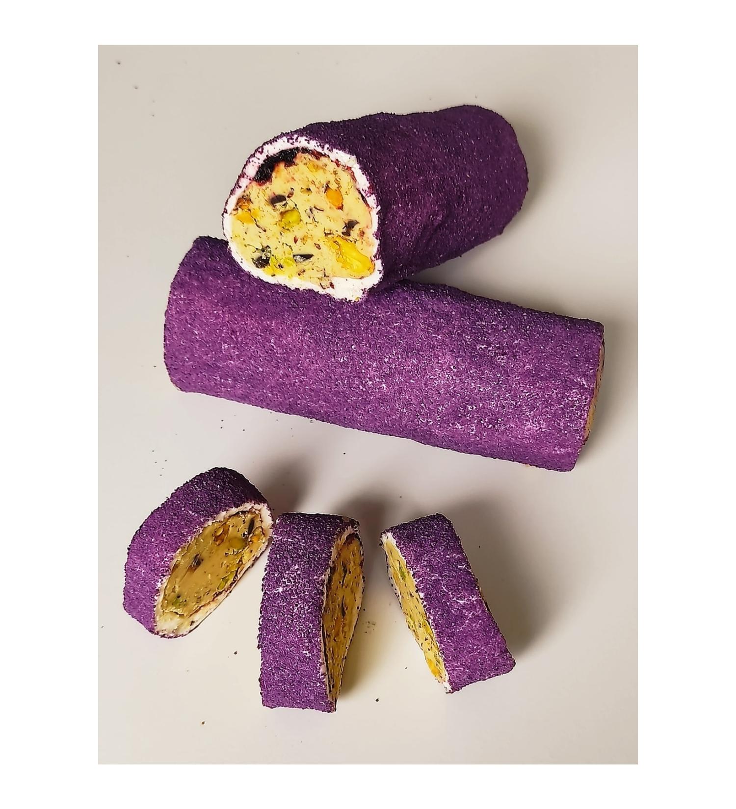 Hac baba Balzade Black Mulberry and Pistachio Wrapped Turkish Delight 500 Gr.