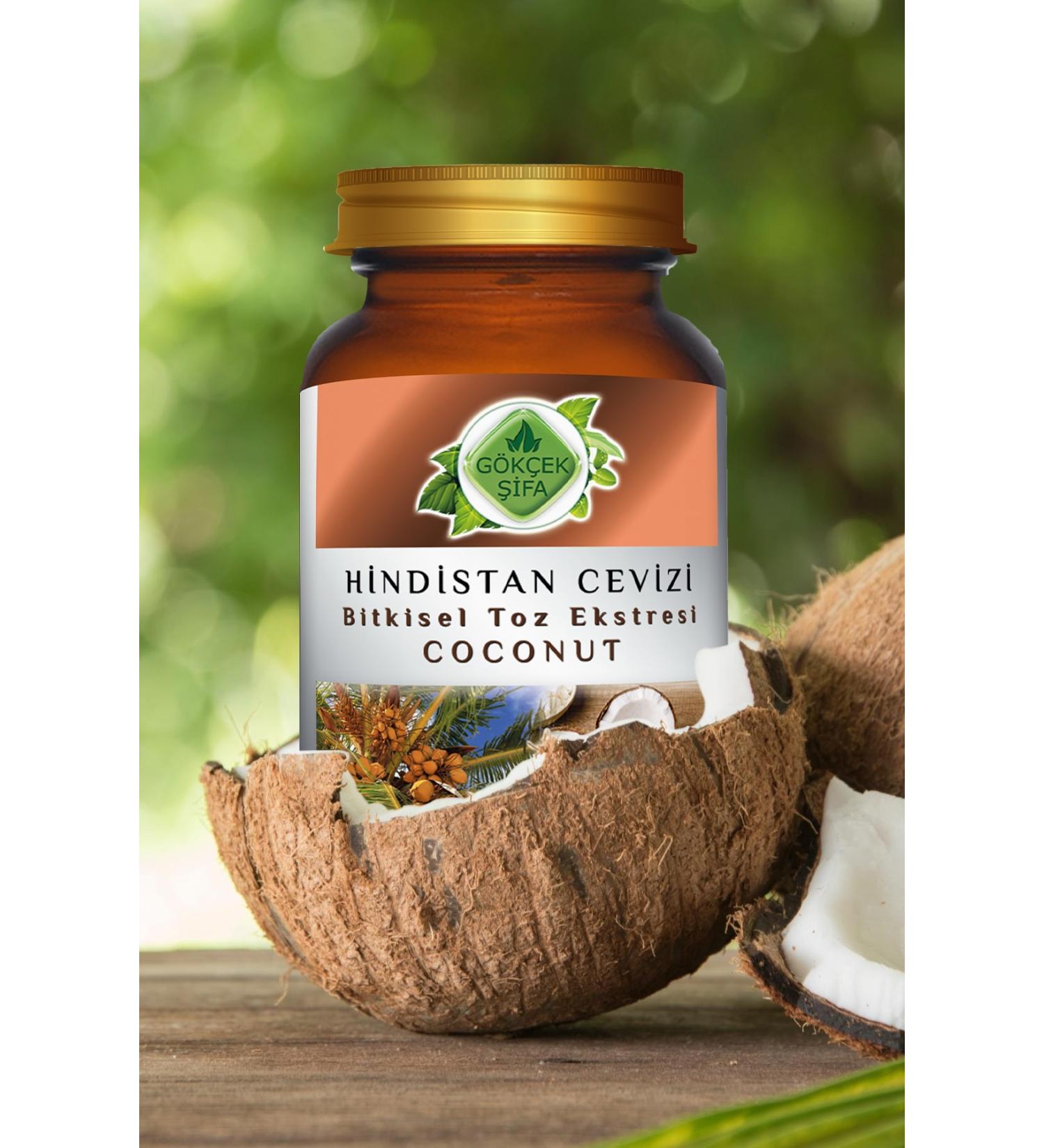 Gokcek Healing Coconut Powder Extract 100 Gr. Glass Jar