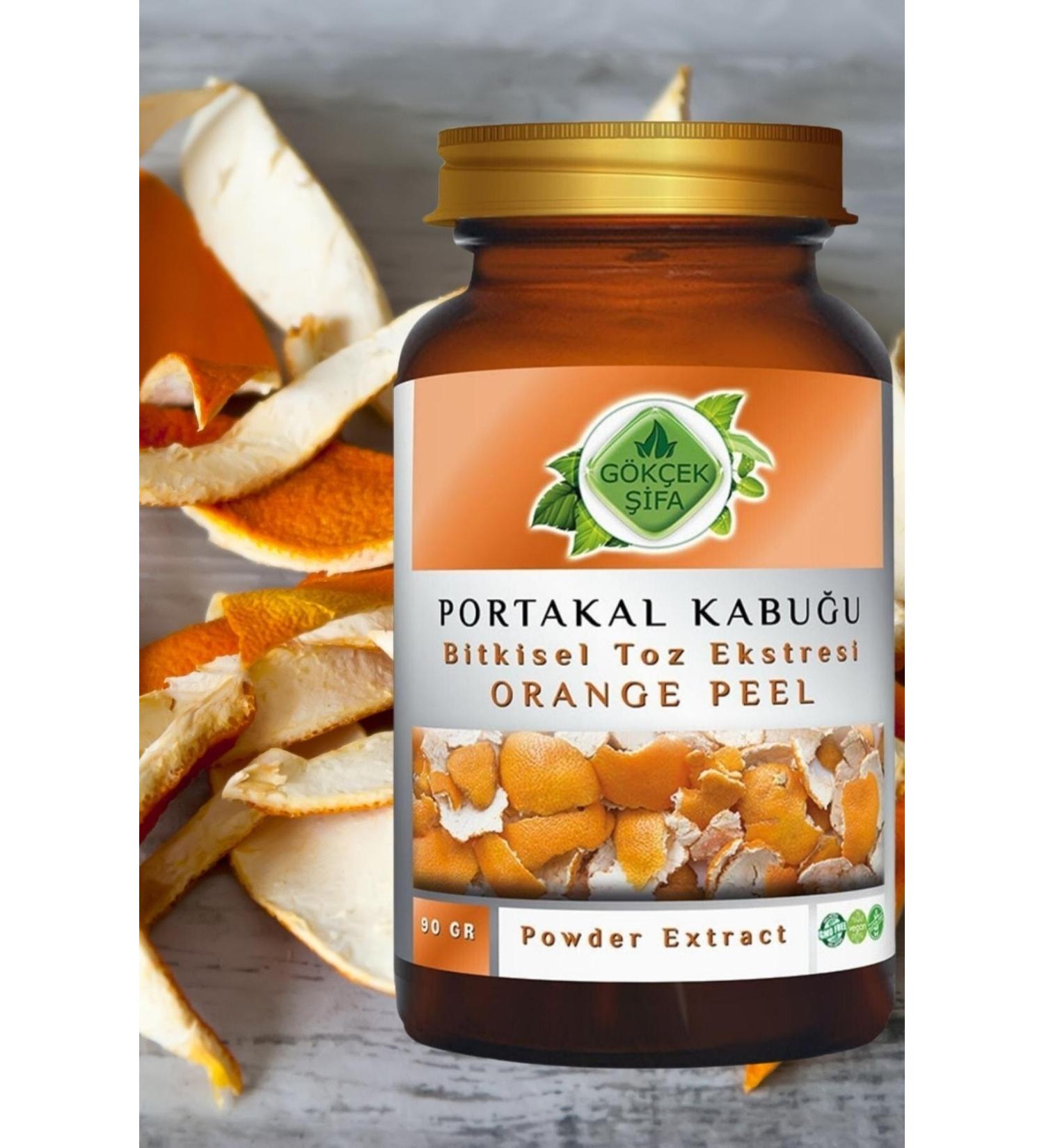 Gokcek Healing Orange Peel Powder Extract 90 Gr Glass Jar