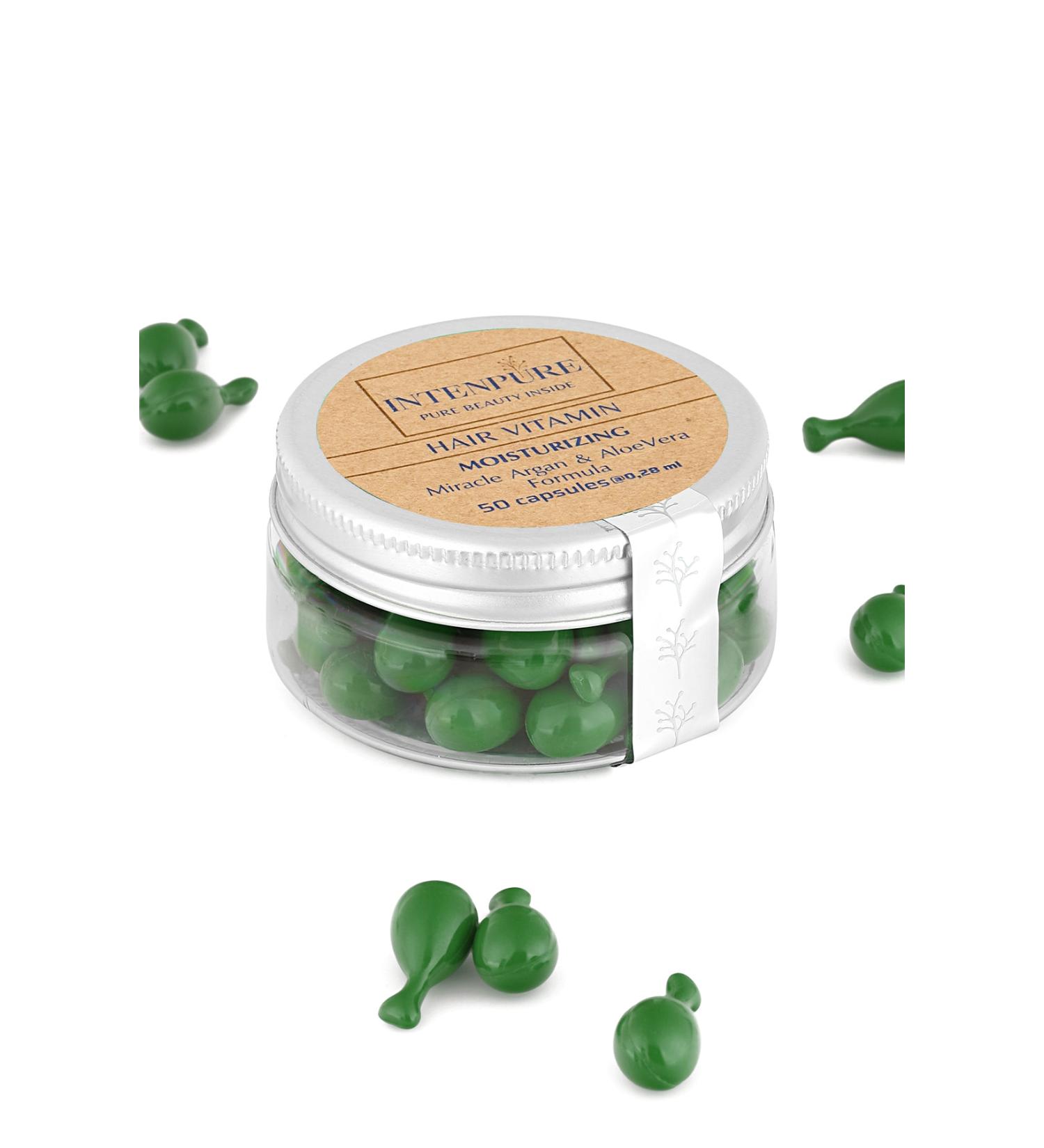 intenpure Moisturizing High Moisture Vitamin Enriched with Aloe Vera and Argan Oil 50 Capsules - Buy Online on GoSupps.com