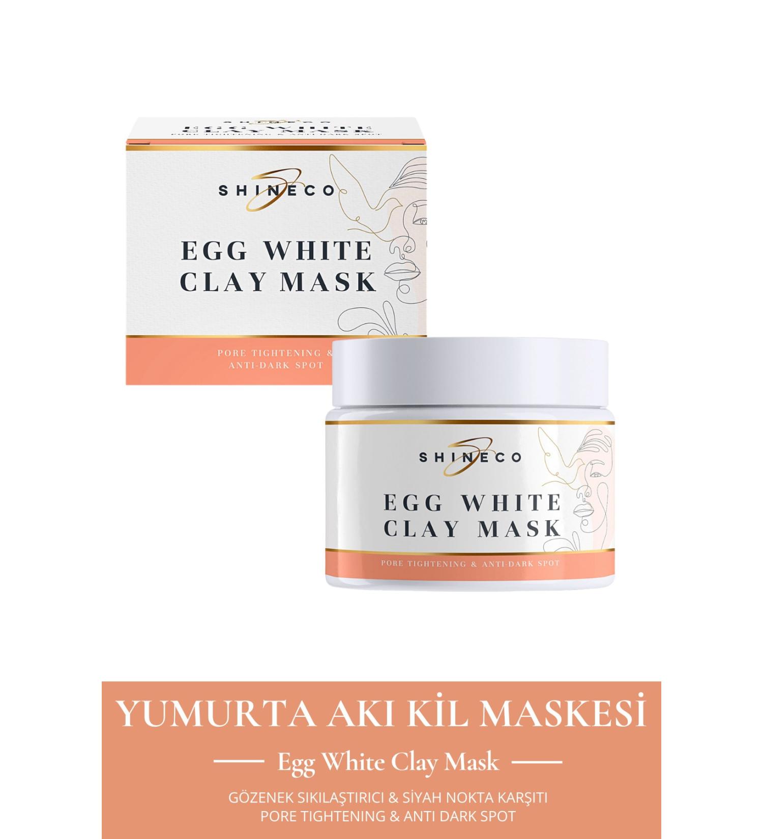 Shineco - Egg White Clay Mask 50ml - Egg Clay Mask - Buy Online on GoSupps.com