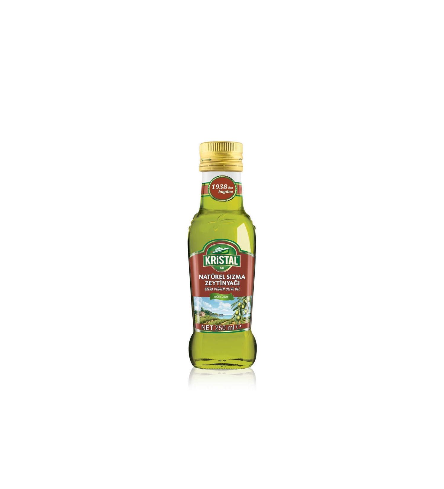 Crystal Natural Extra Virgin Olive Oil Dg Glass 250 ml