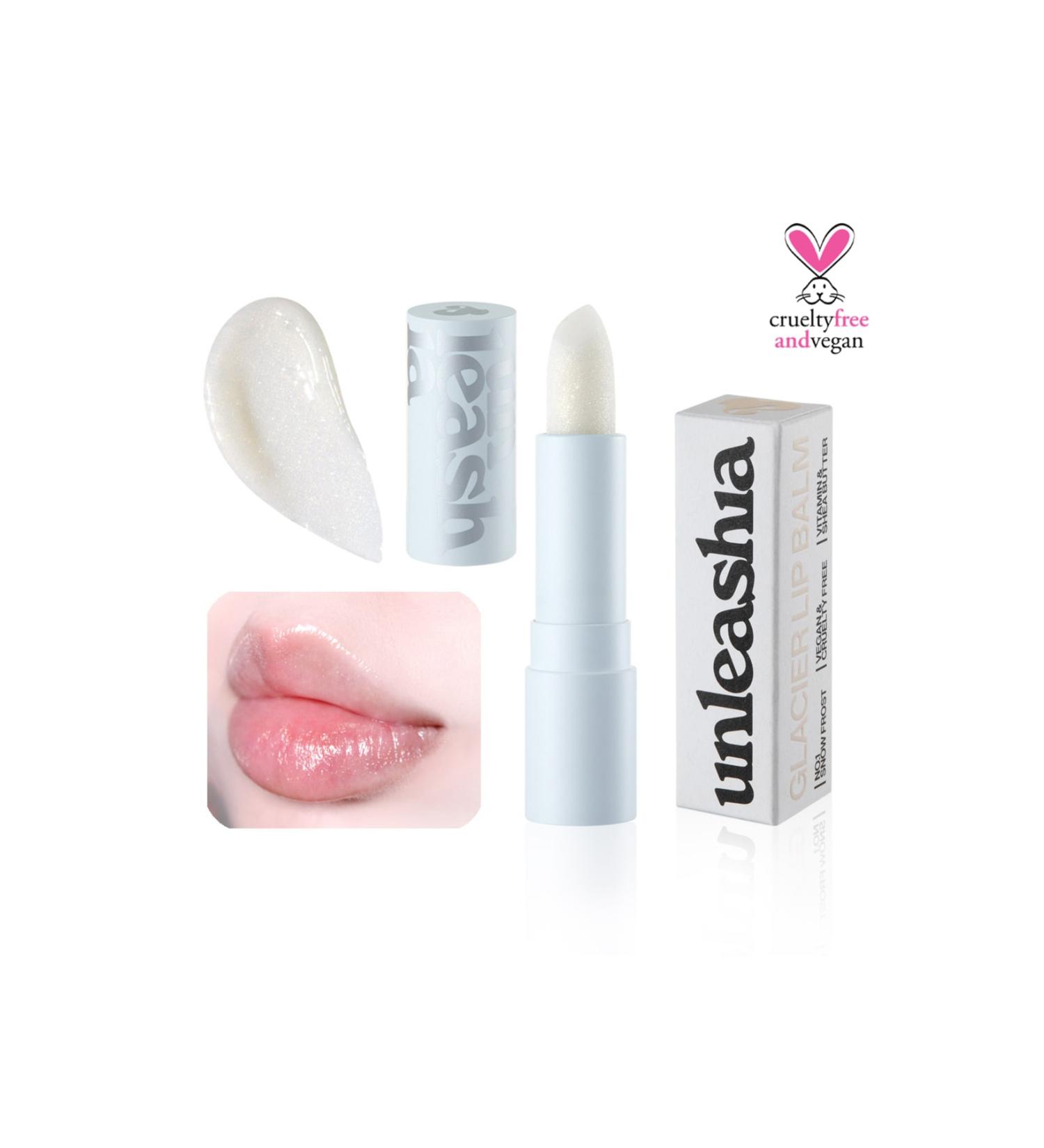 UNLEASHIA Glacier Vegan Lip Balm No:1 Snow Frost - Vegan Shiny Lip Balm Lip Moisturizer - Buy Online on GoSupps.com