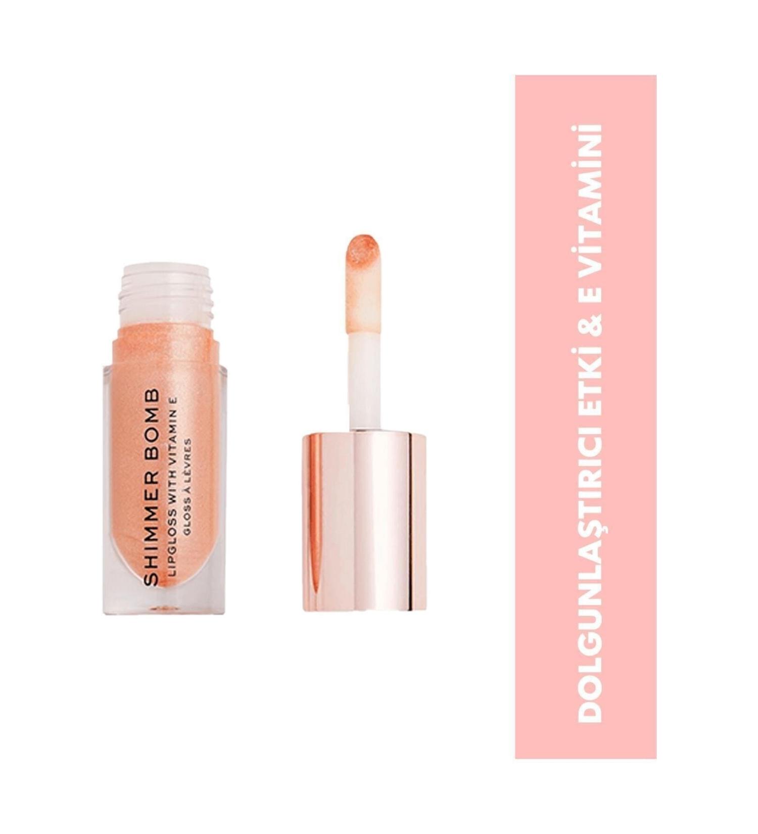 Revolution Shimmer Bomb Sheer Gold Lip Gloss - Buy Online on GoSupps.com