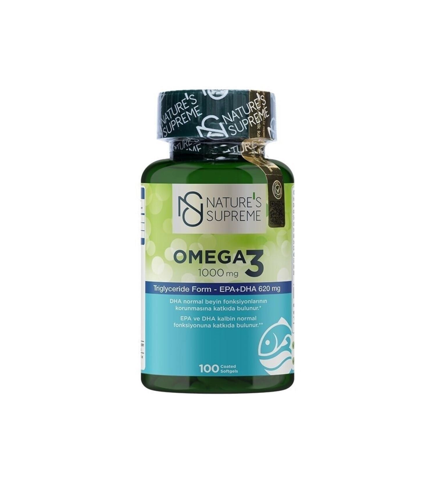 Natures Supreme Omega 3 1000 Mg 100 Capsules - Buy Online on GoSupps.com