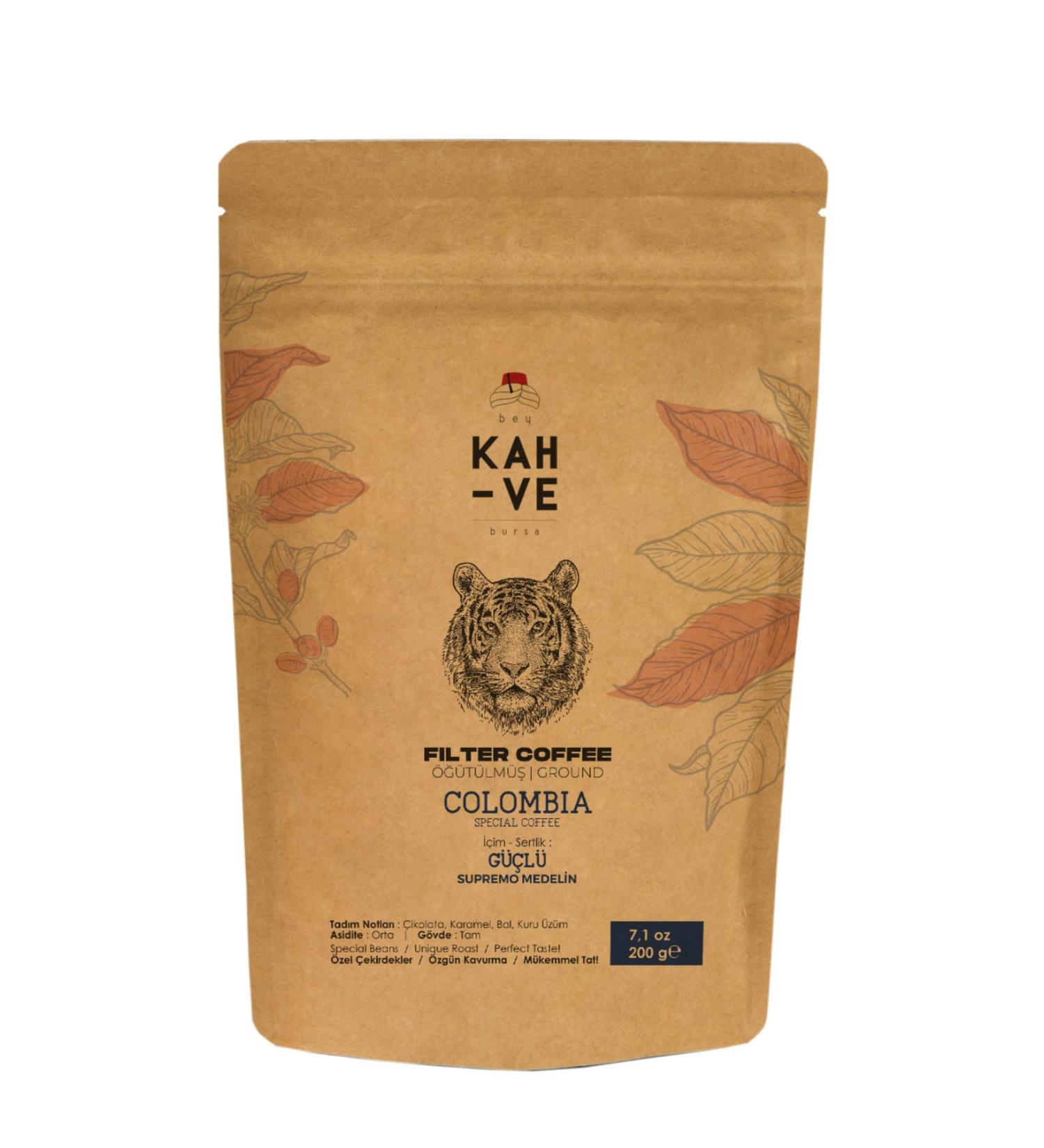 Bey Coffee Colombia Supremo Medellin Filter Coffee 200 Gr