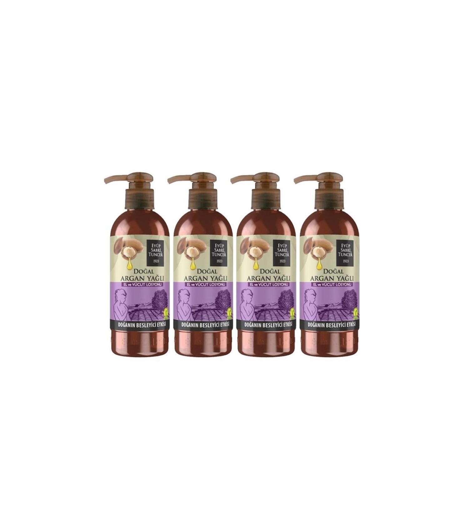Ey p Sabri Tuncer Natural Argan Oil Hand and Body Lotion 250 ml X 4 Pieces