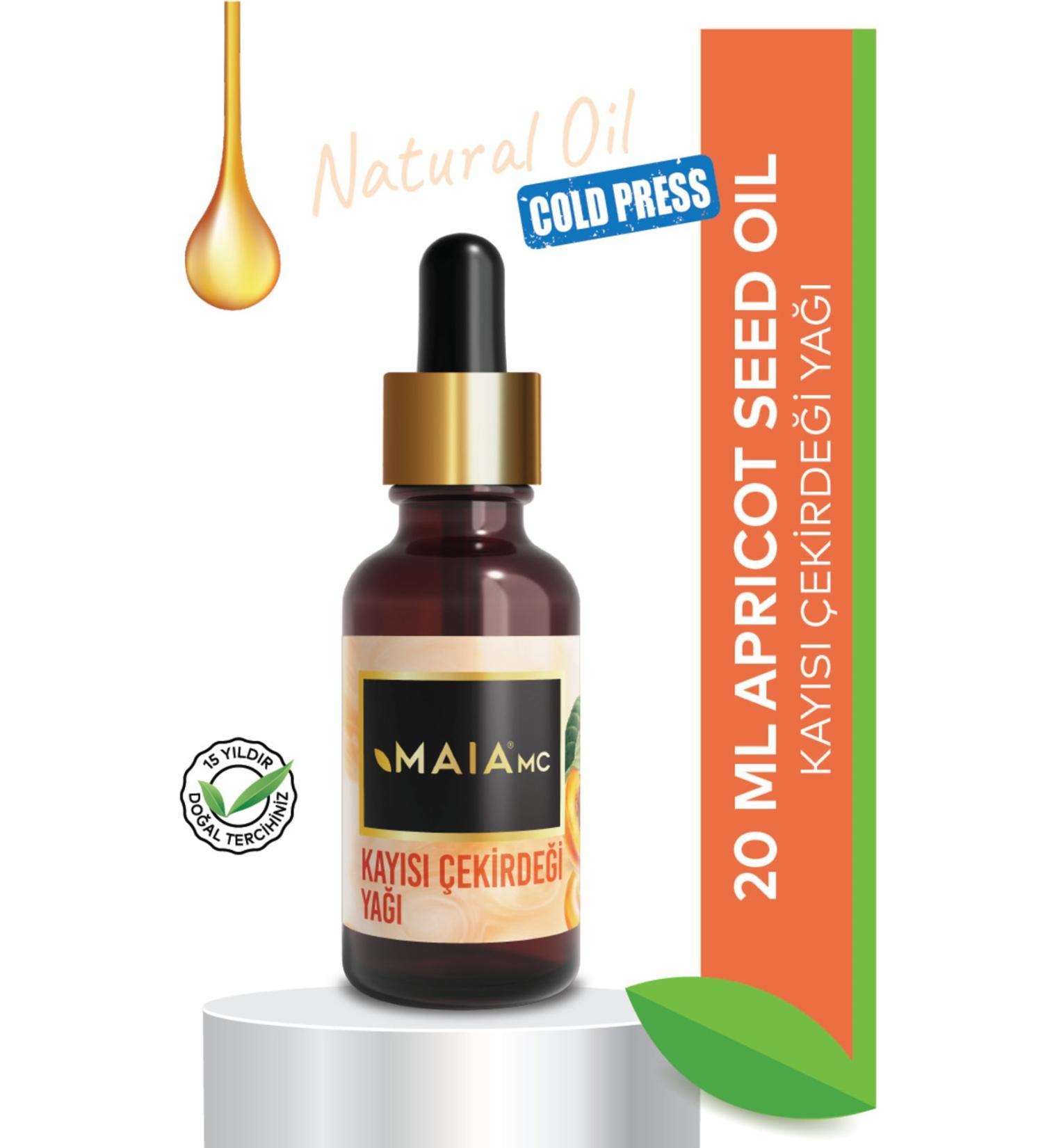Maia mc Pure Apricot Kernel Oil 20 ml (COLD PRESSED) - Buy Online on GoSupps.com