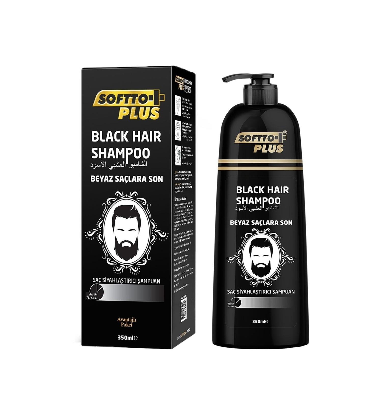 Softto Plus Special Formula Blackening Shampoo for White Hair 350 / ml.