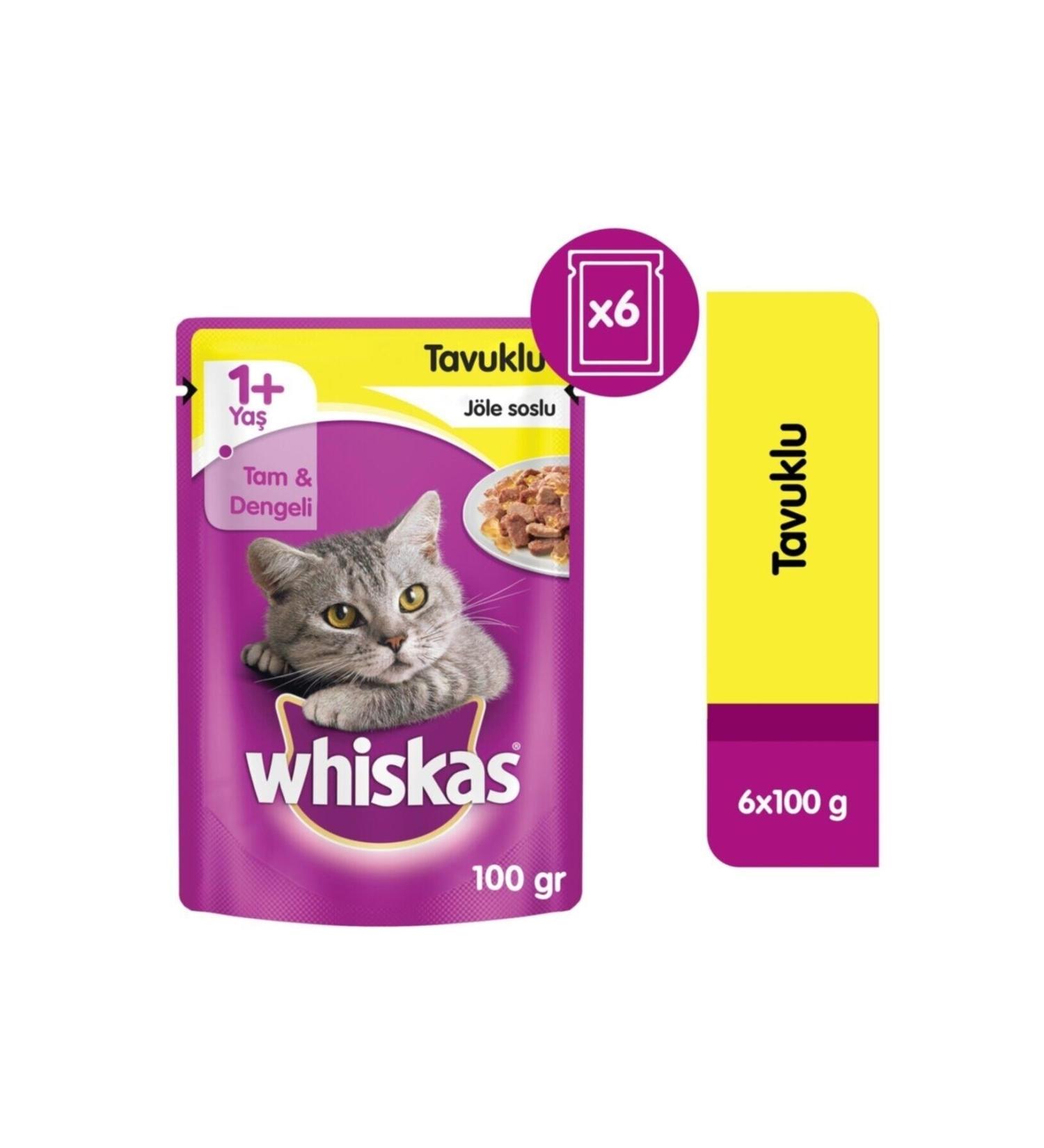 Whiskas Whiskas Pouch Wet Food 100gr Chicken X6