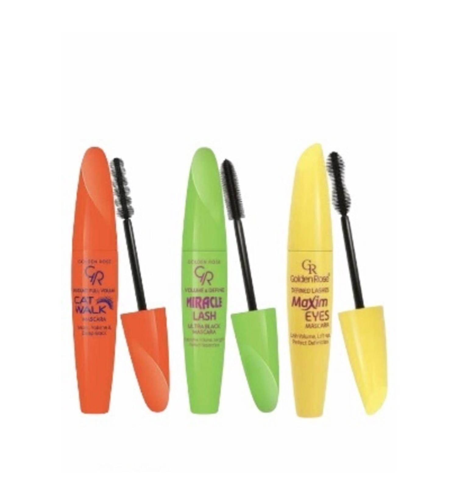 Golden Rose Black Mascara Define Miracle Lash Maxim Eyes Full Wolume Set of 3 - Buy Online on GoSupps.com