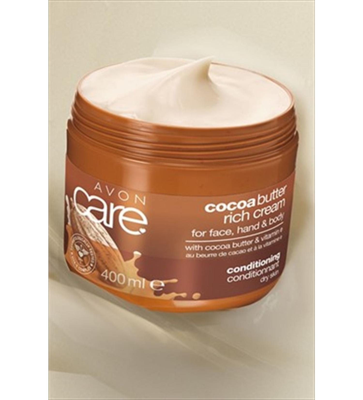 Avon Face Hand and Body Cream with Cocoa Butter and Vitamin E 400 ml 8681298937180