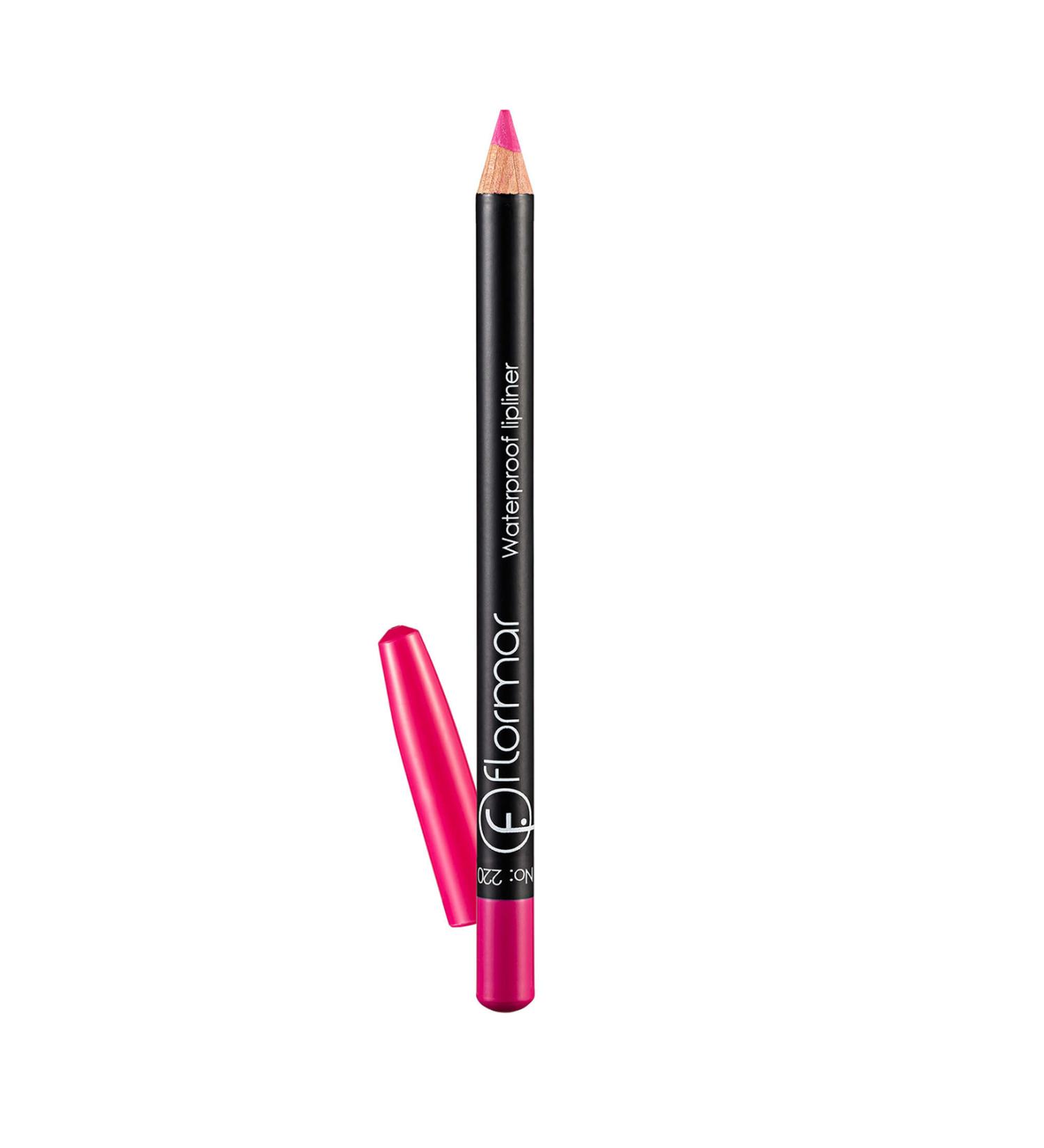 Flormar Lip Pencil - Waterproof Lipliner 220 Rebellious Fuchsia 8690604111206
