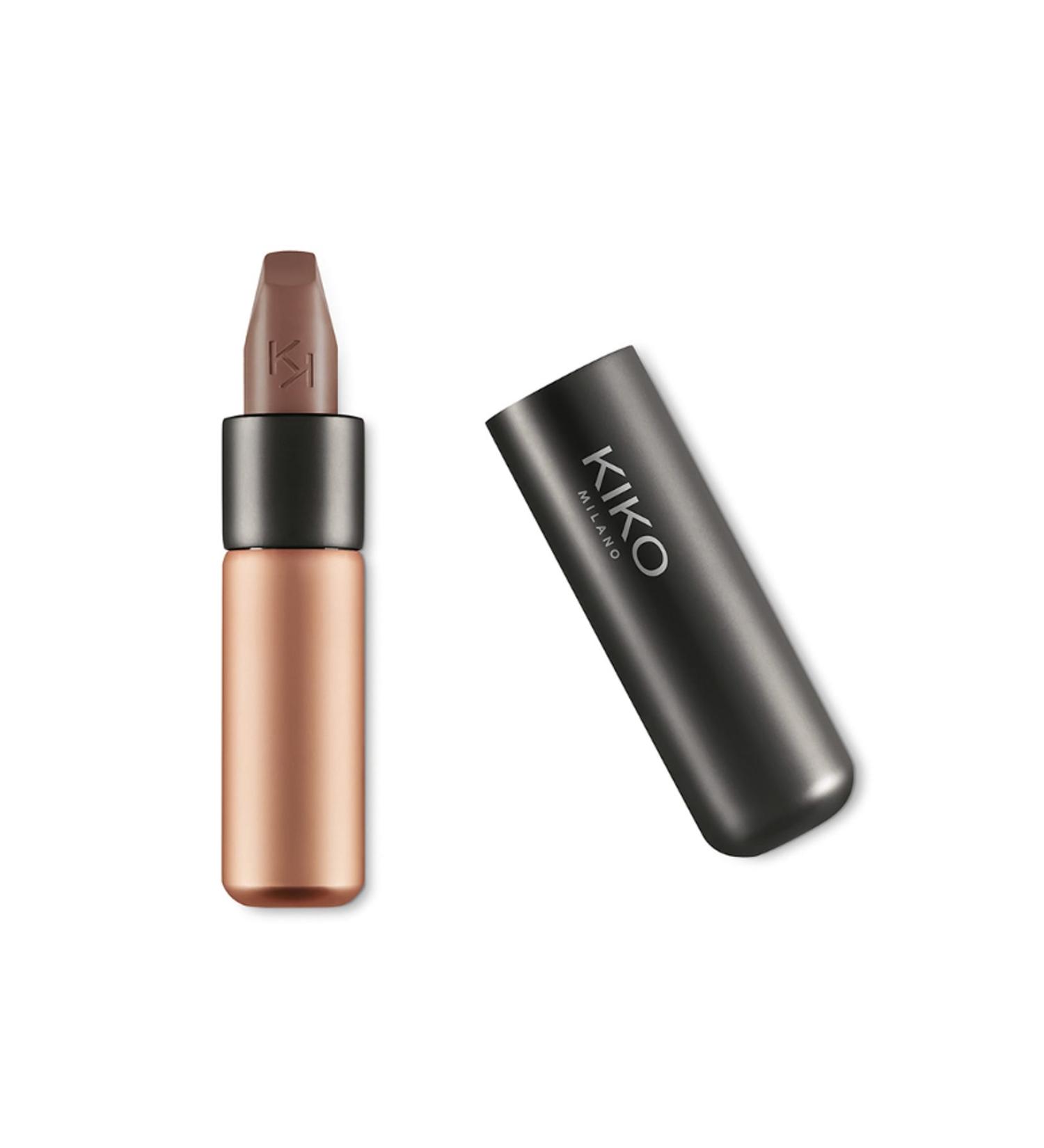 KIKO Satin Matte Lipstick - Velvet Passion Matte Lipstick 332 Taupe Brown 8025272629898