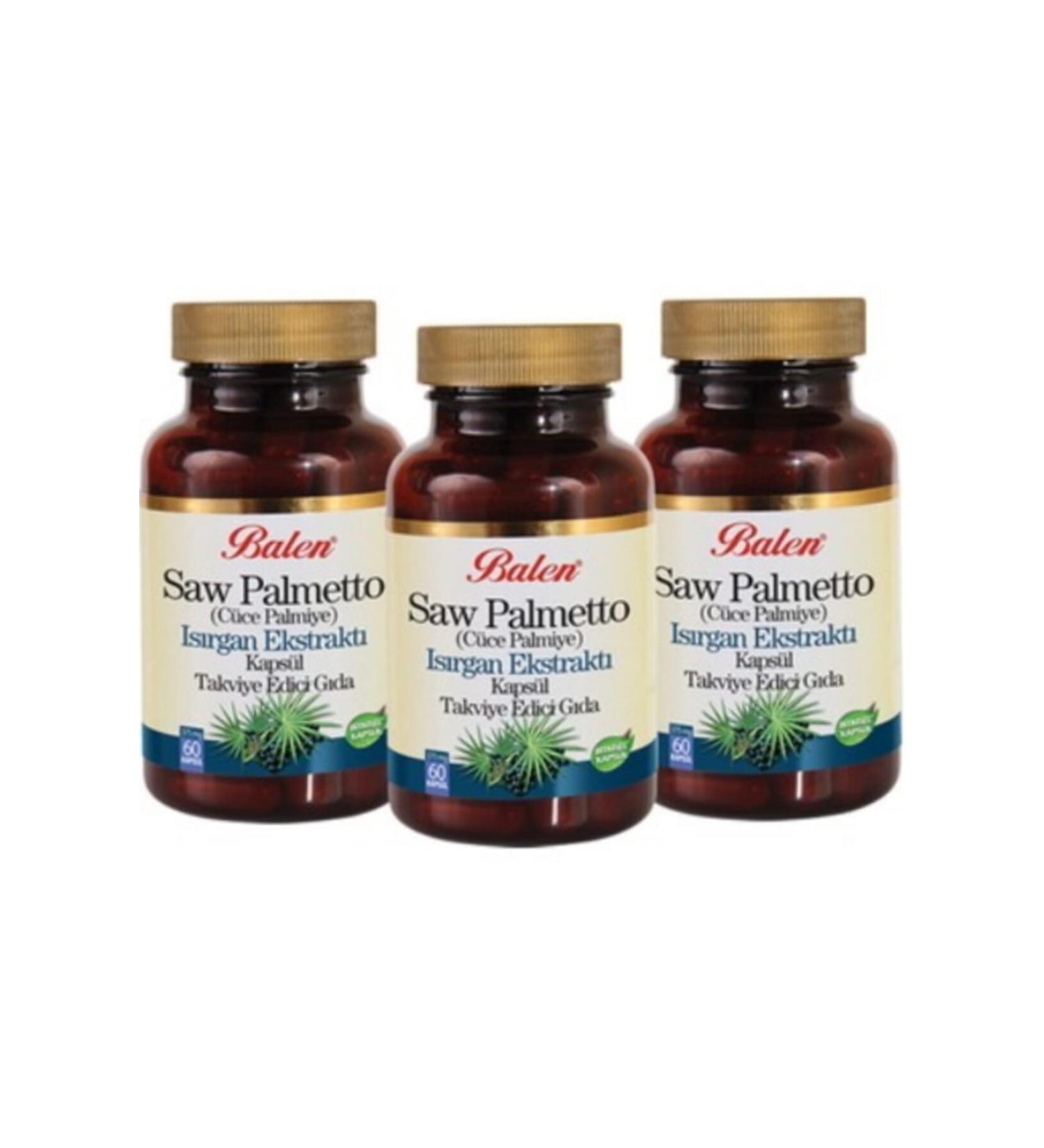 Balen 3 Box Saw Palmetto & Nettle & Zinc Capsules