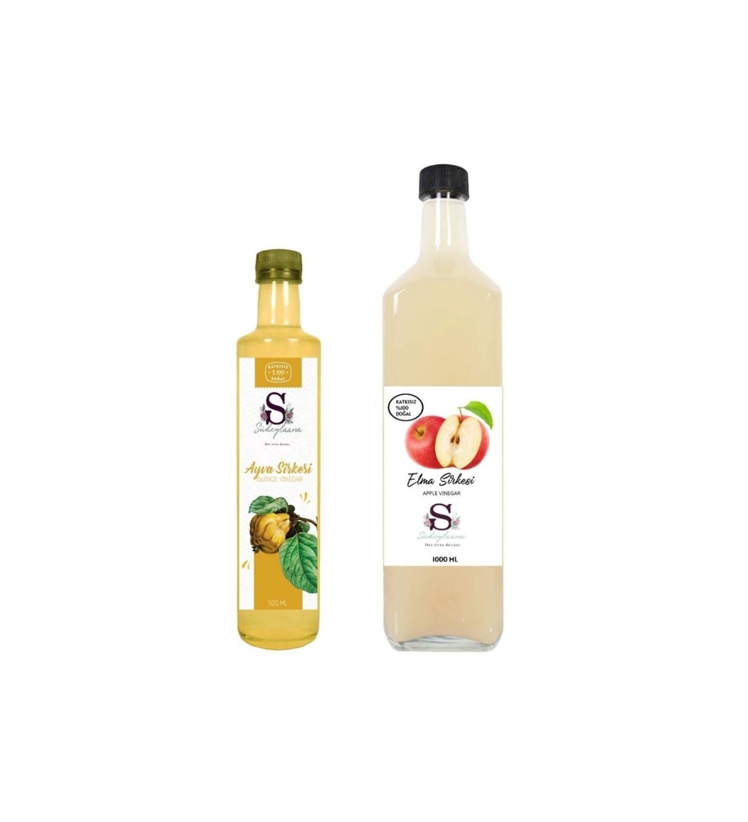 S heylaana Natural Quince Vinegar 500 Ml - Natural Apple & Coconut Vinegar 1000 Ml