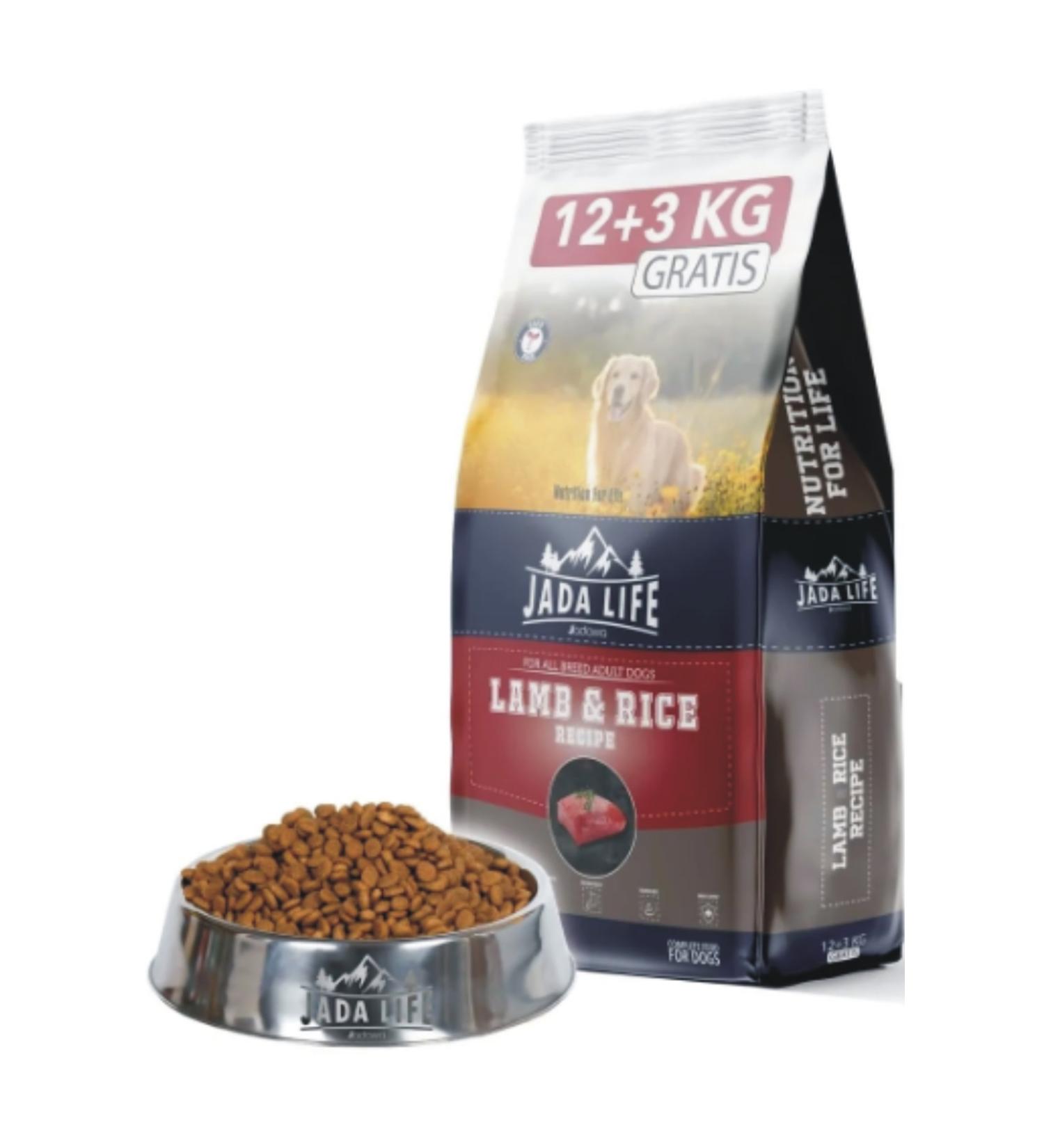 jadawa Jada Life Lamb & Rice Adult Dog Food 12+3 Kg.