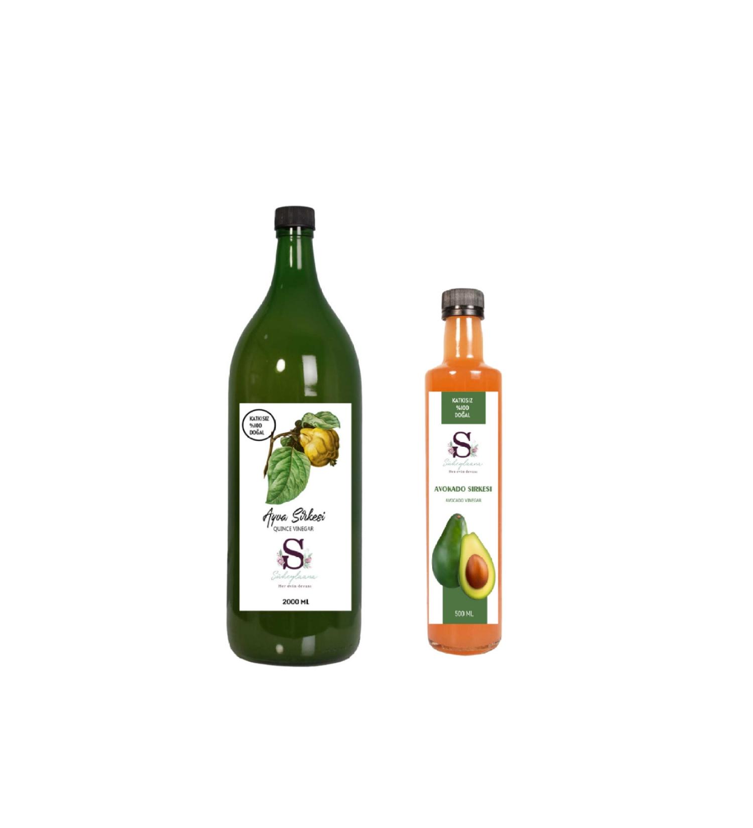 S heylaana Natural Quince Vinegar 2000 Ml - Natural Avocado Vinegar 500 Ml