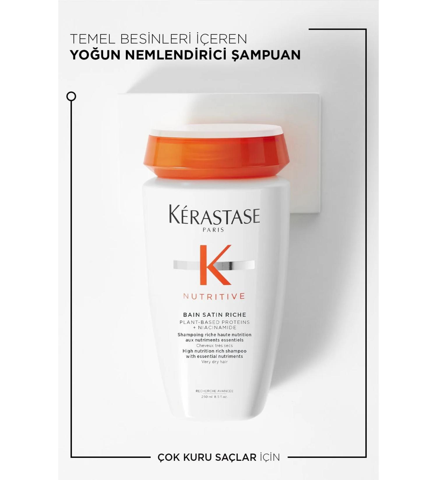 Kerastase Vegan Nutritive Nutritive Bain Satin Riche Shampoo 250 Ml AlyaOnline - Buy Online on GoSupps.com