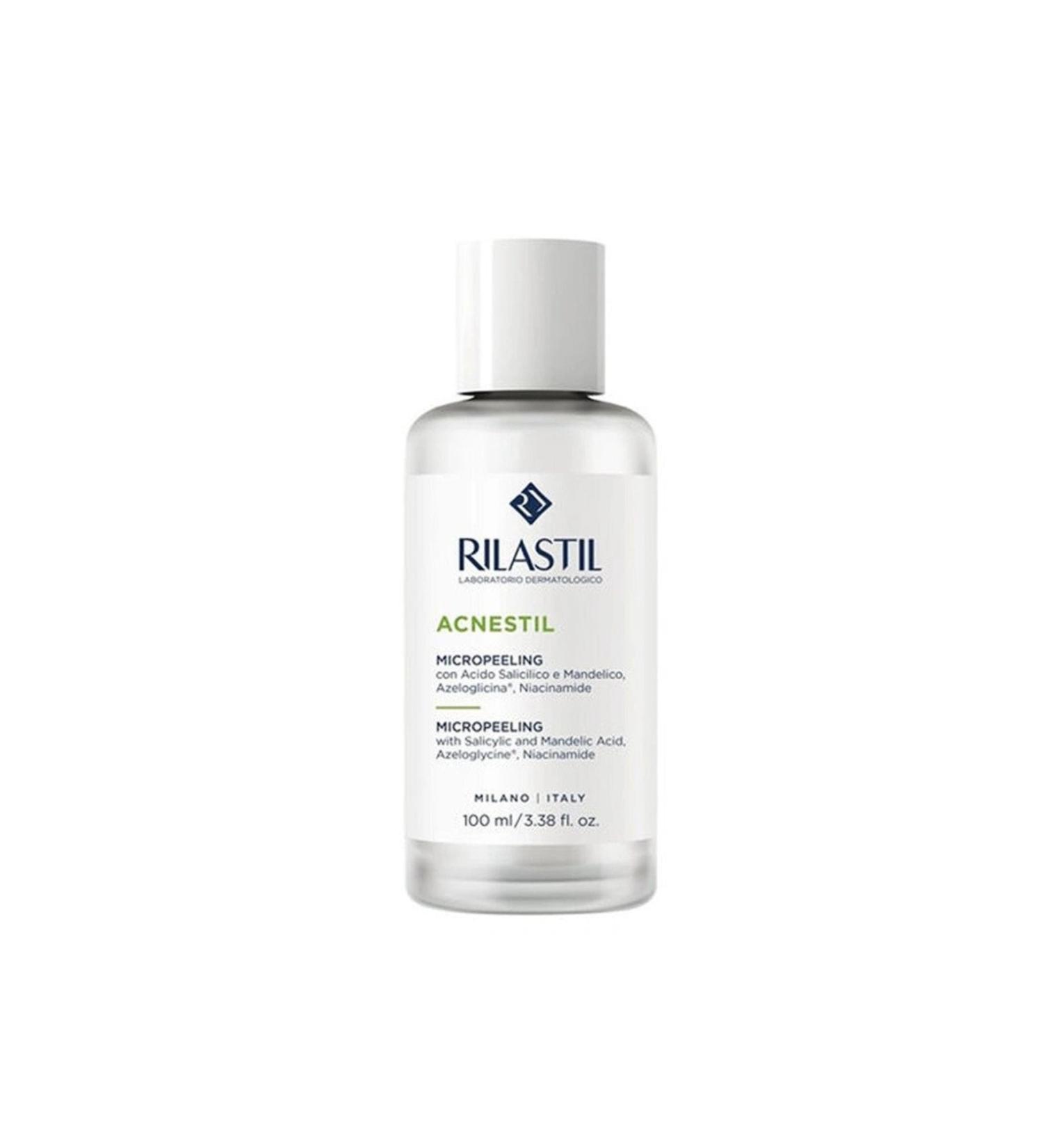 Rilastil Acnestil Micropeeling - Face and Body Peeling Lotion for Irregular Skin 100 Ml