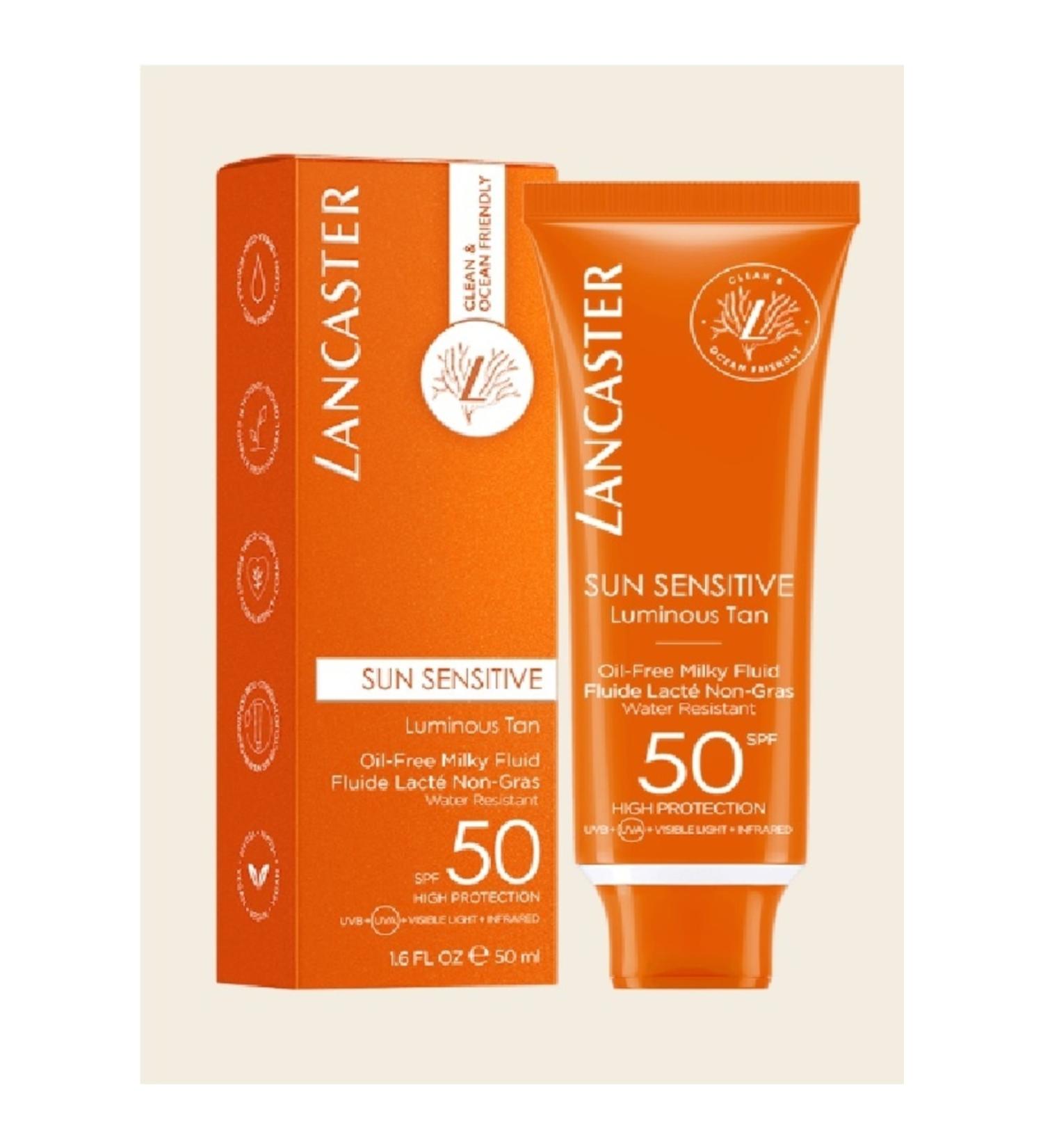 Lancaster Sunscreen Milk for Sensitive Skin: Oil-Free (spf 50 50 ml)