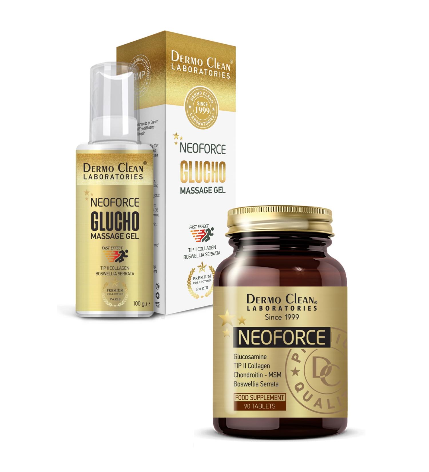 Dermo Clean Premium Collection Neoforce Glucho Gel 100 Ml + Neoforce 90 Tablets Set - Buy Online on GoSupps.com