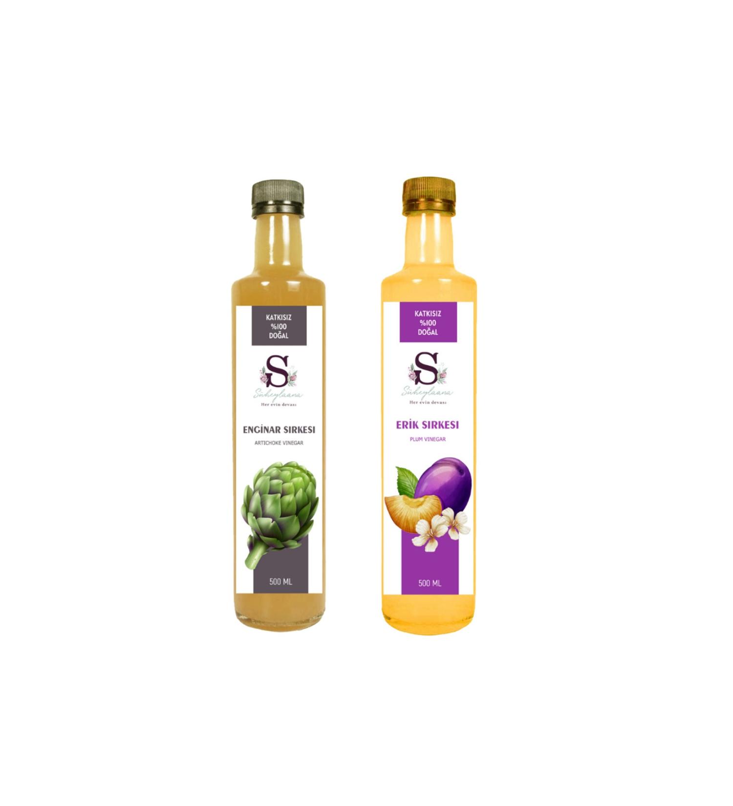 S heylaana Natural Artichoke Vinegar 500 Ml - Natural Plum Vinegar 500 Ml