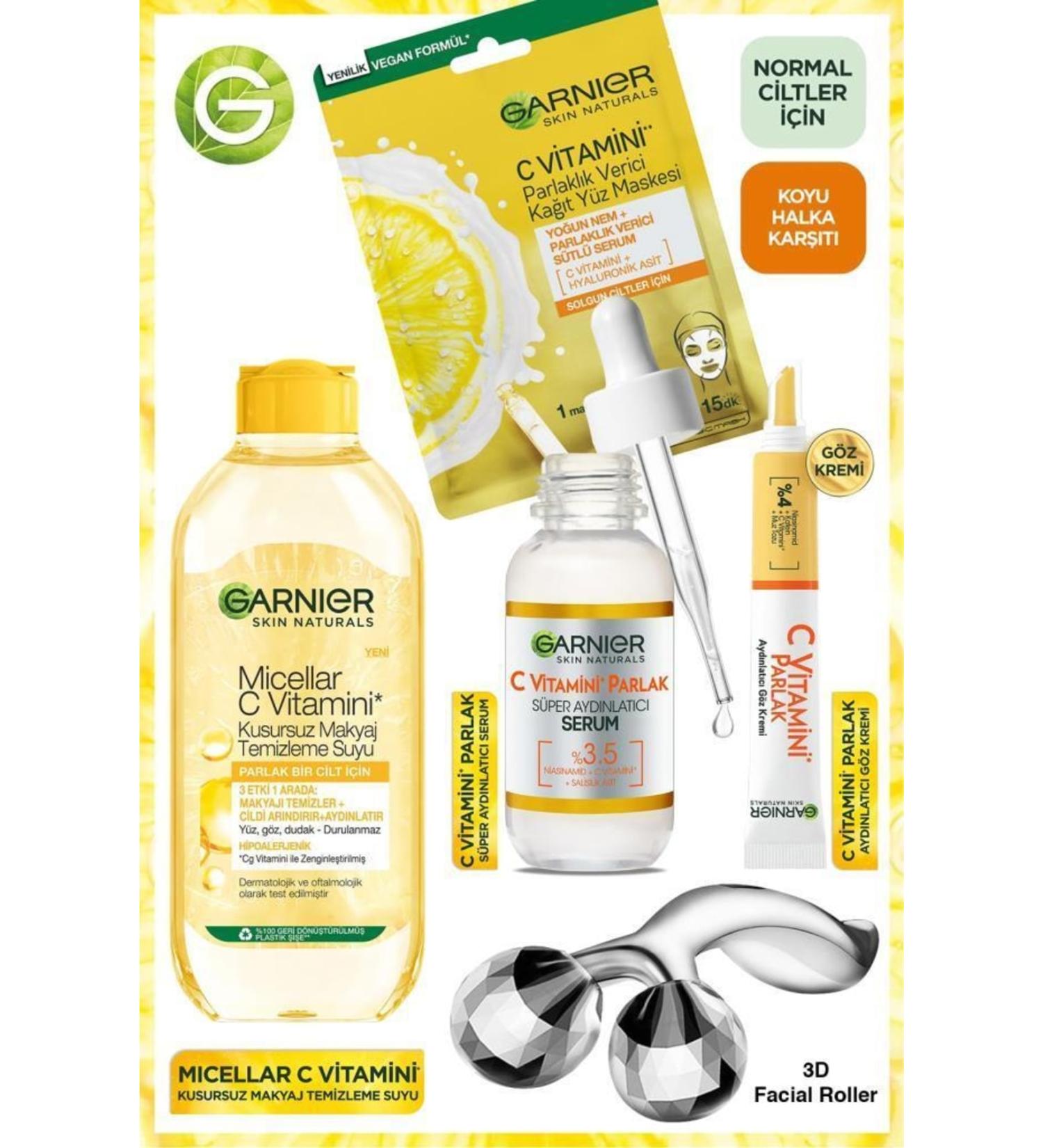 Garnier Vitamin C Super Brightening Intense Moisturizer Anti-Dark Circle Purifying Cleanser Ci - Buy Online on GoSupps.com