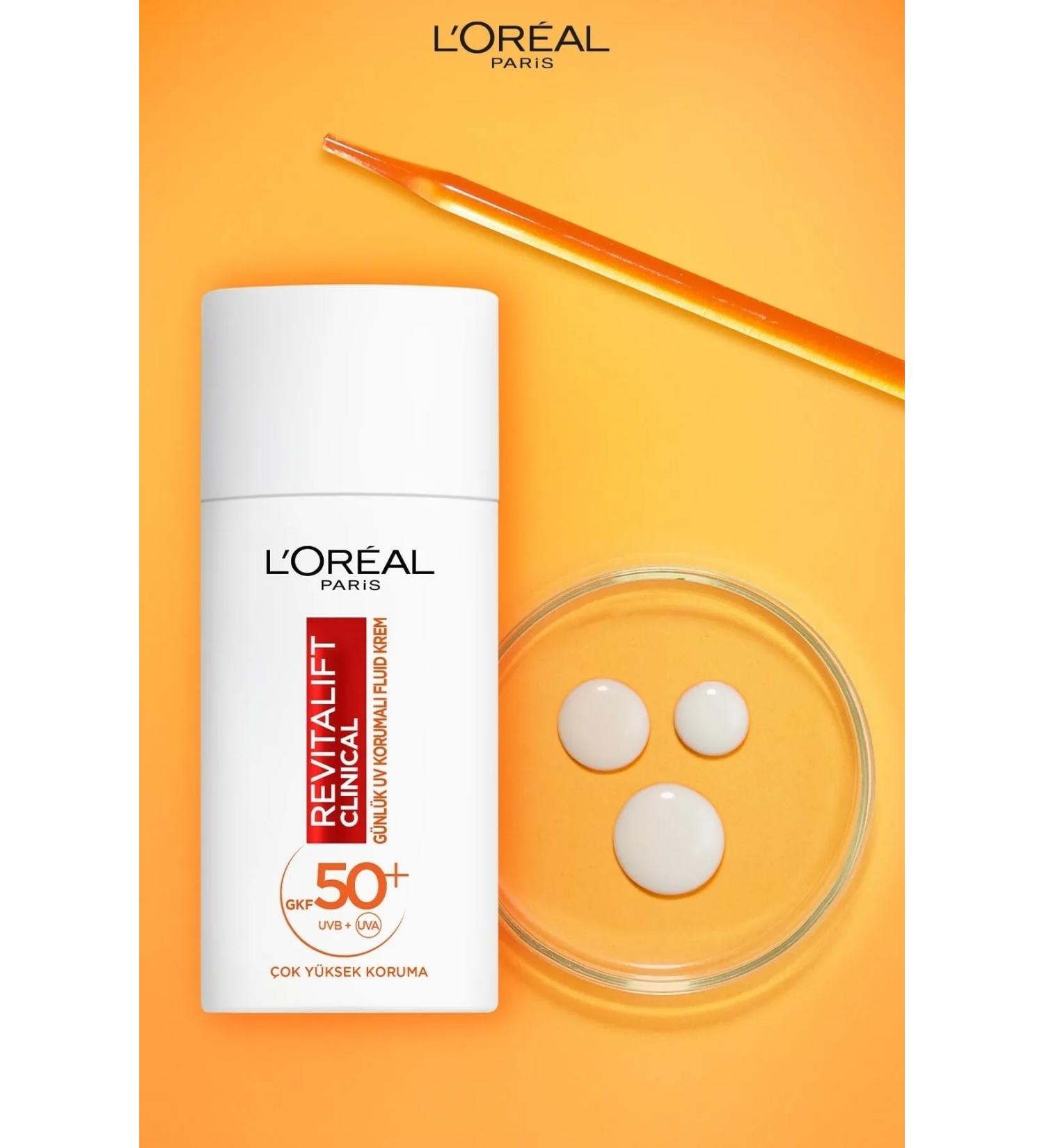 L'Oreal Paris Revitalift Clinical Spf 50+ Daily High UV Protection Face Sun Cream 50 Ml - Buy Online on GoSupps.com