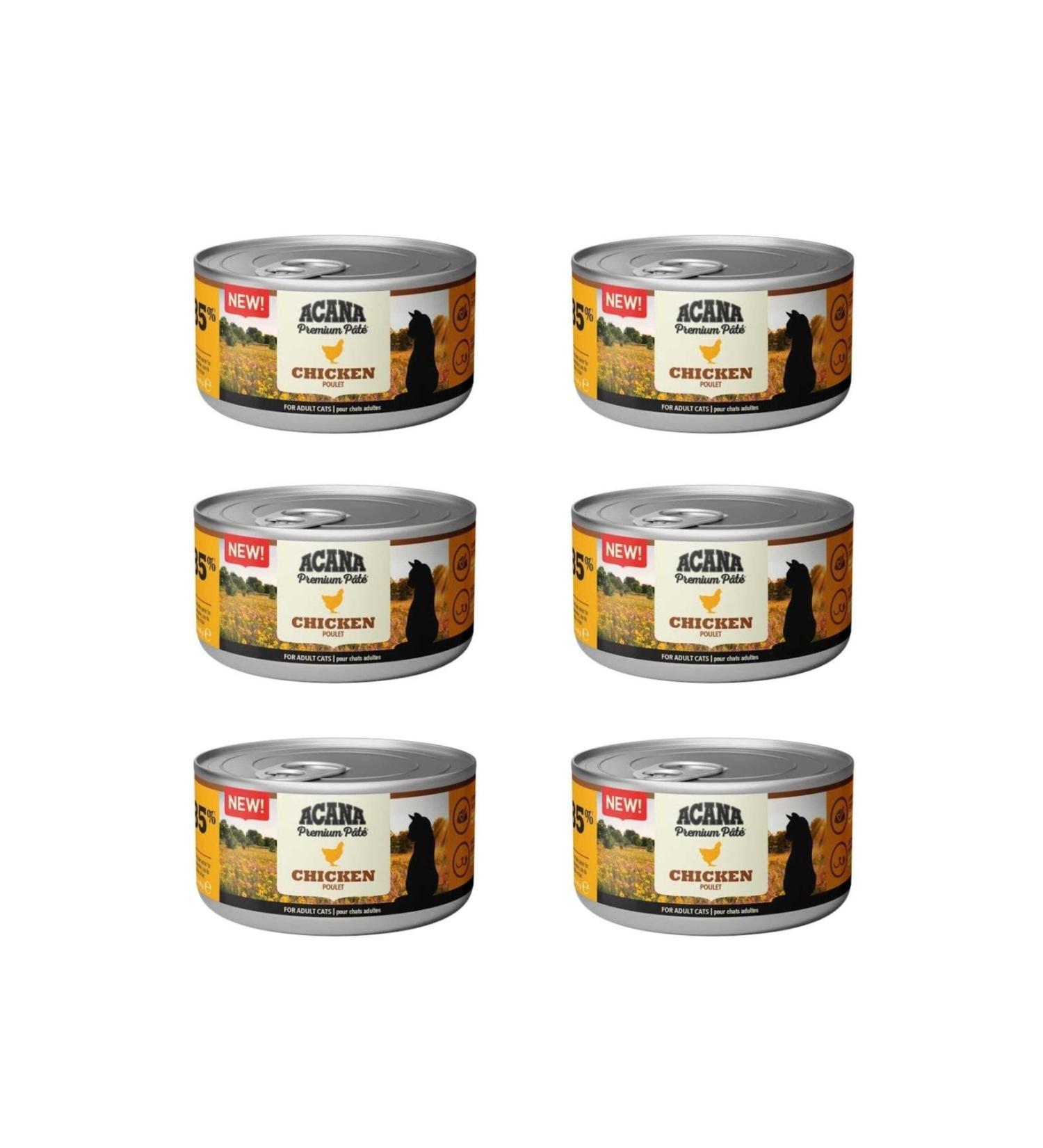 Acana Neo Pet Market Premium Pate (Paste) Chicken Meat Cat Canned Food 85 Gr X 6 Pieces